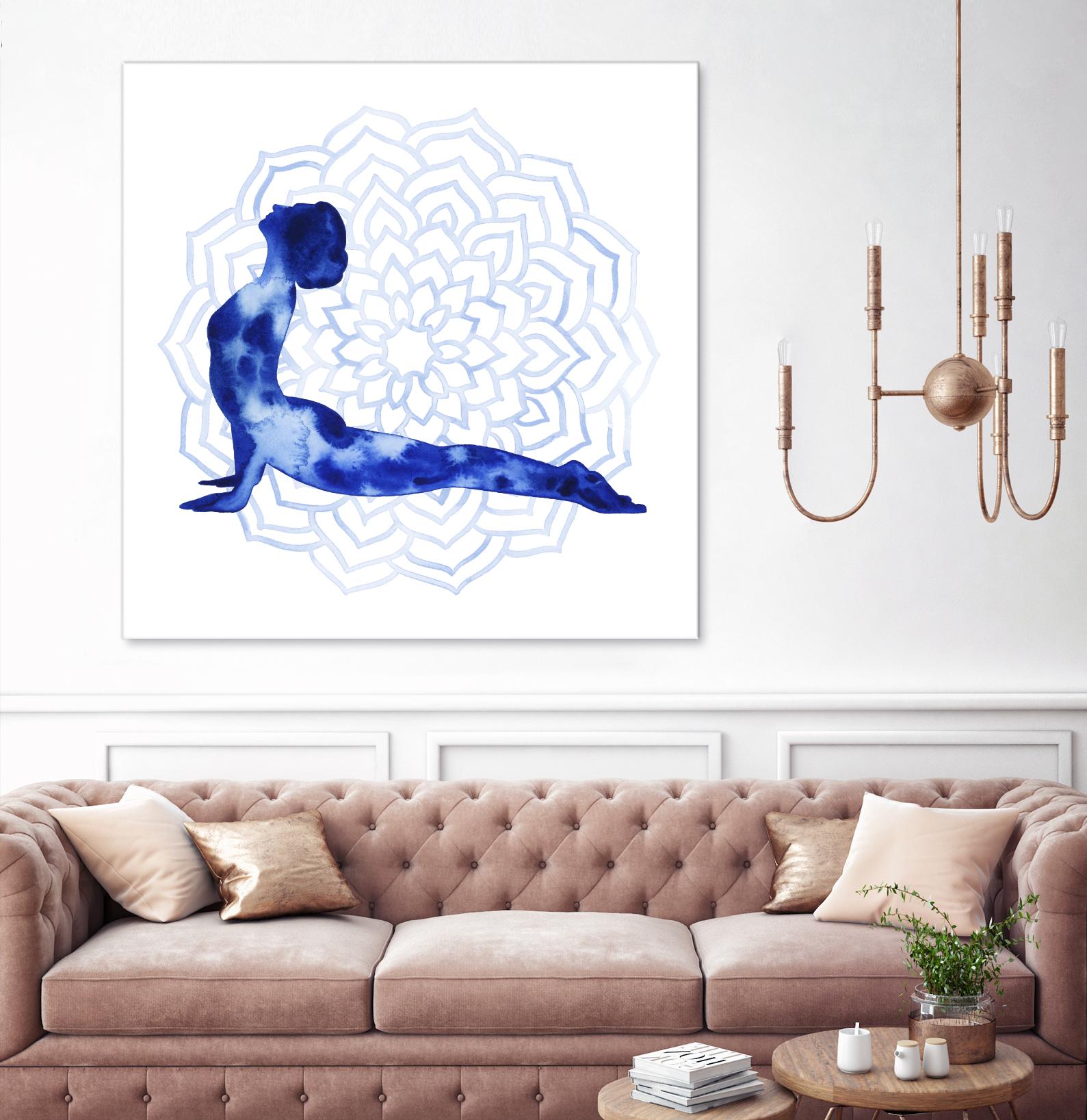 Yoga Flow VI by Grace Popp on GIANT ART - blue leisure