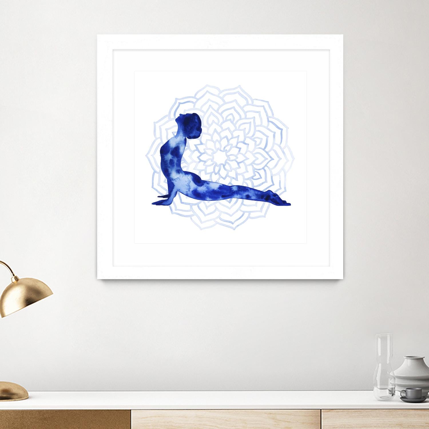 Yoga Flow VI by Grace Popp on GIANT ART - blue leisure