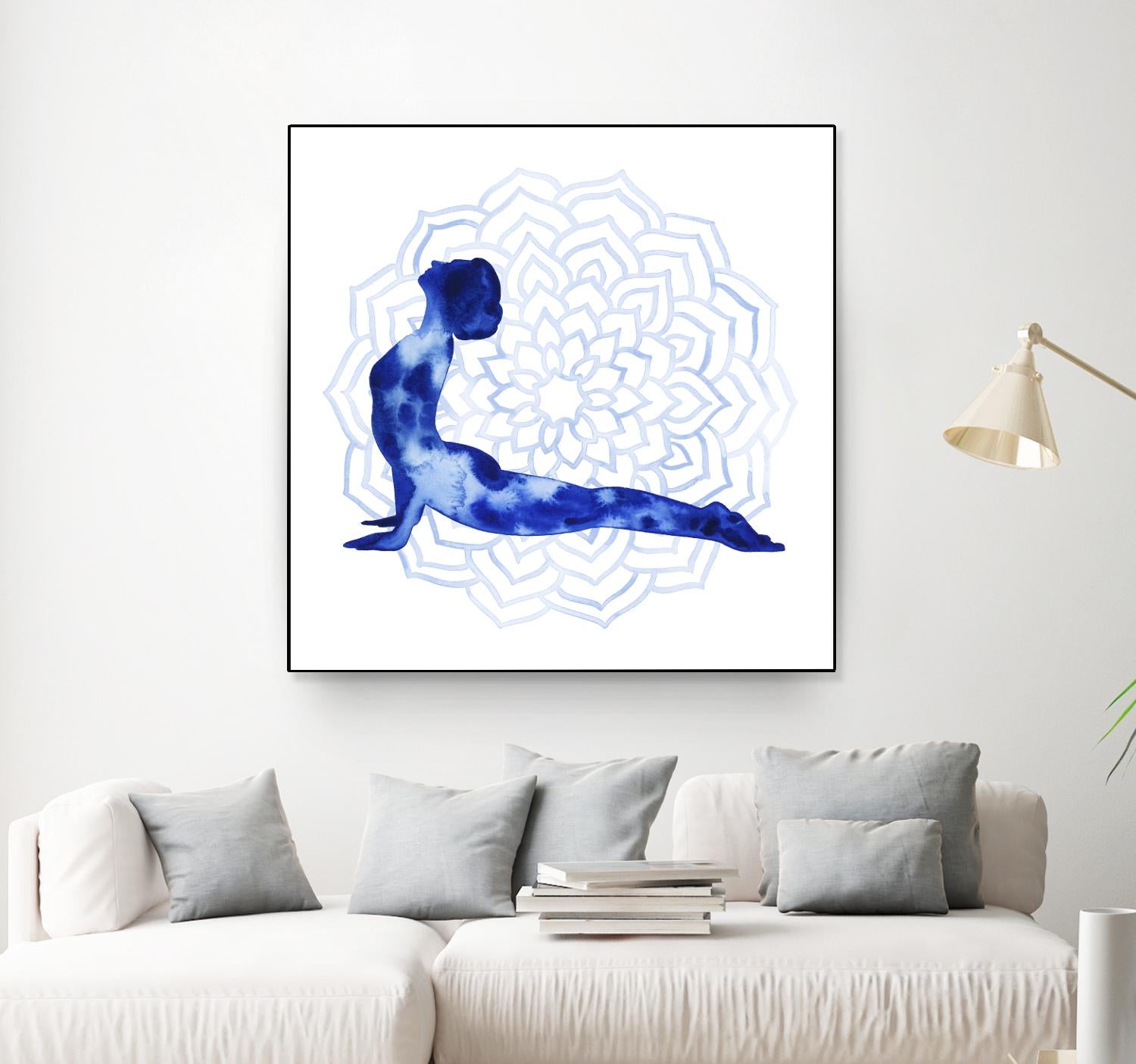 Yoga Flow VI by Grace Popp on GIANT ART - blue leisure