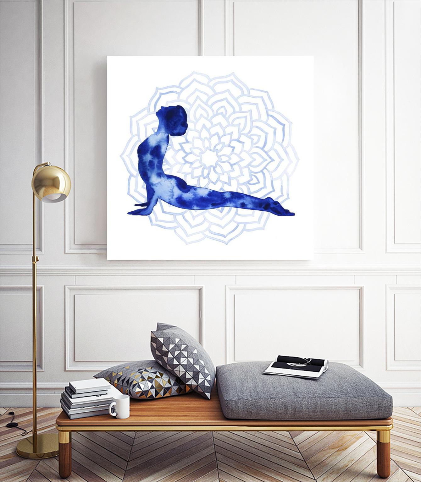 Yoga Flow VI by Grace Popp on GIANT ART - blue leisure