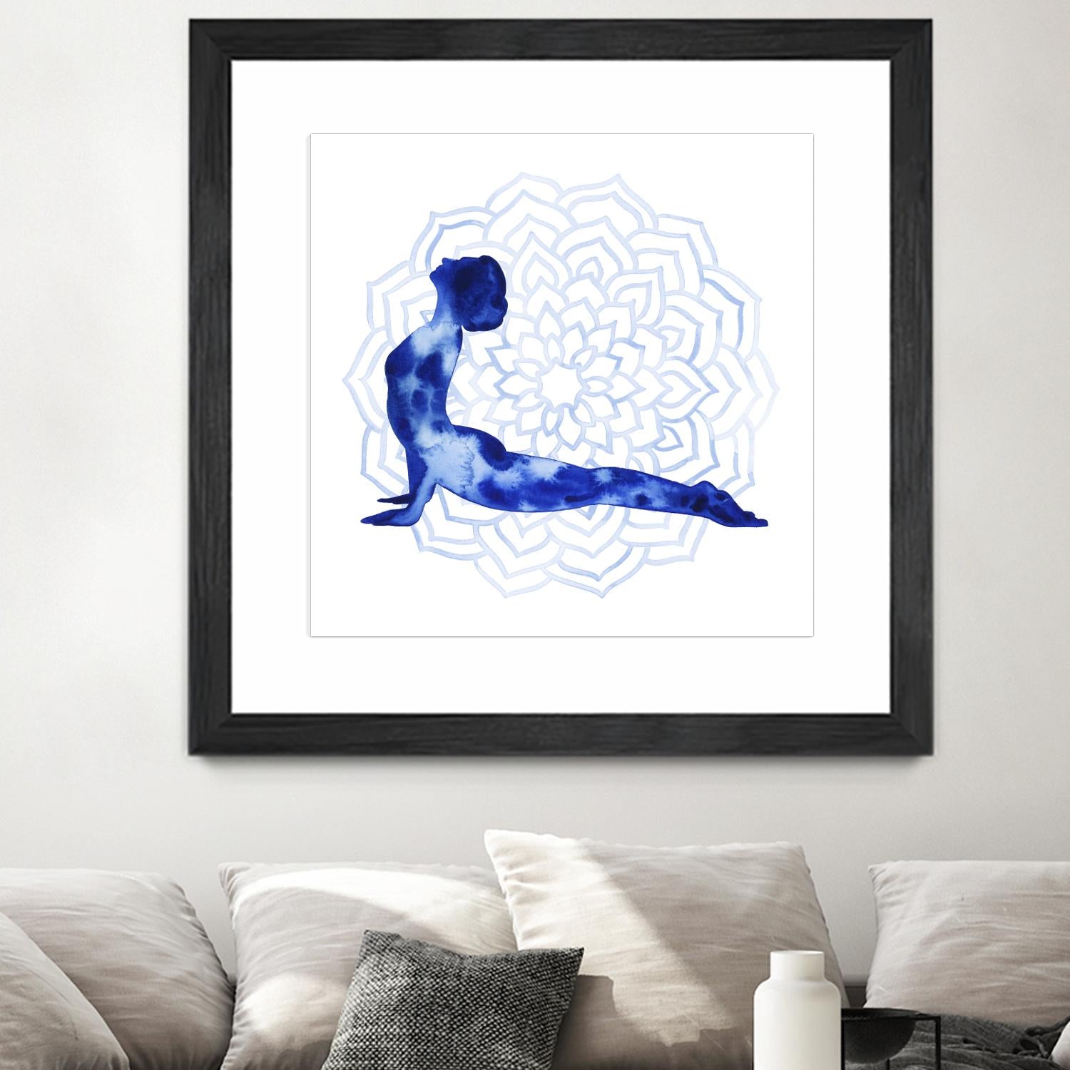 Yoga Flow VI by Grace Popp on GIANT ART - blue leisure