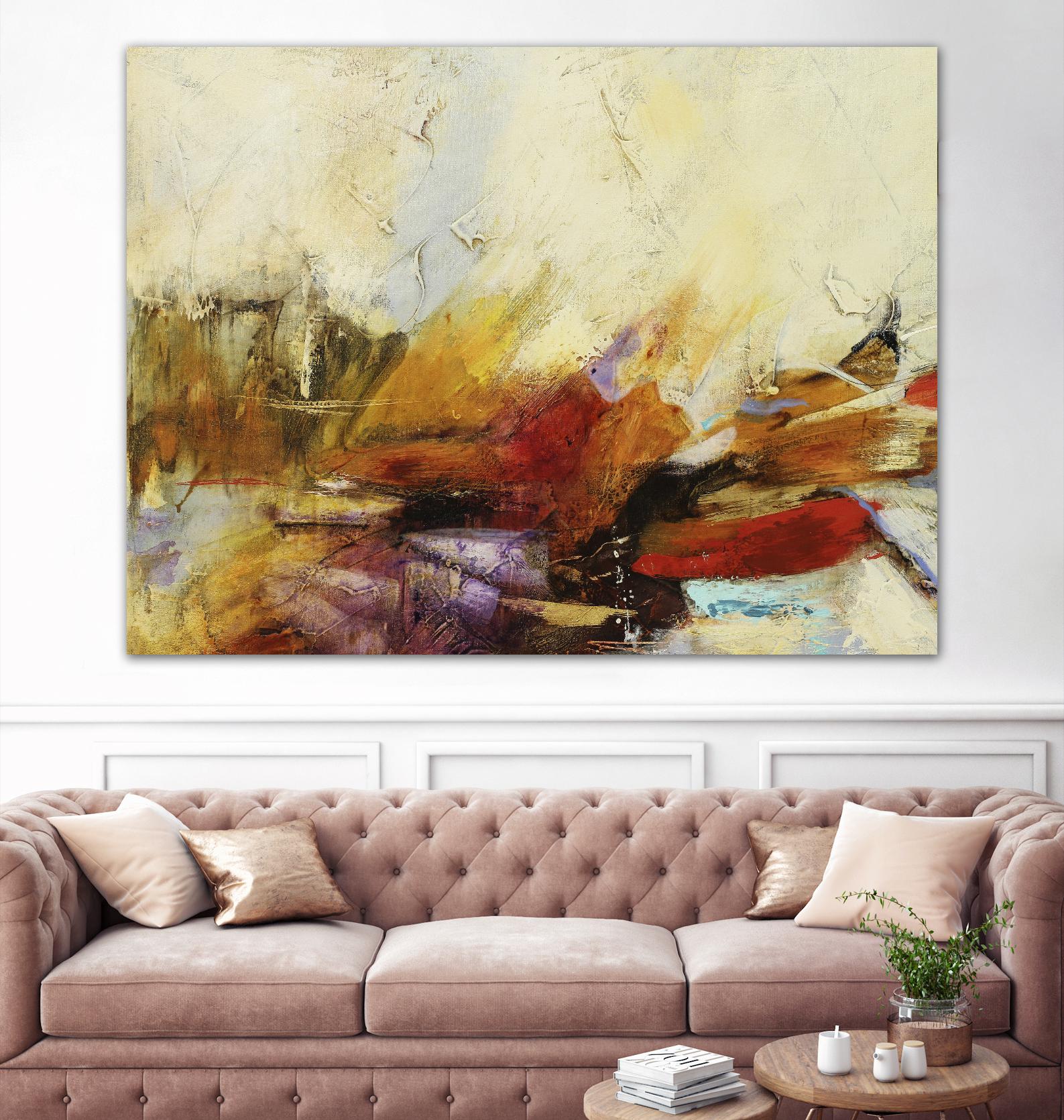 Feteen II by Gabriela Villarreal on GIANT ART - pink abstract