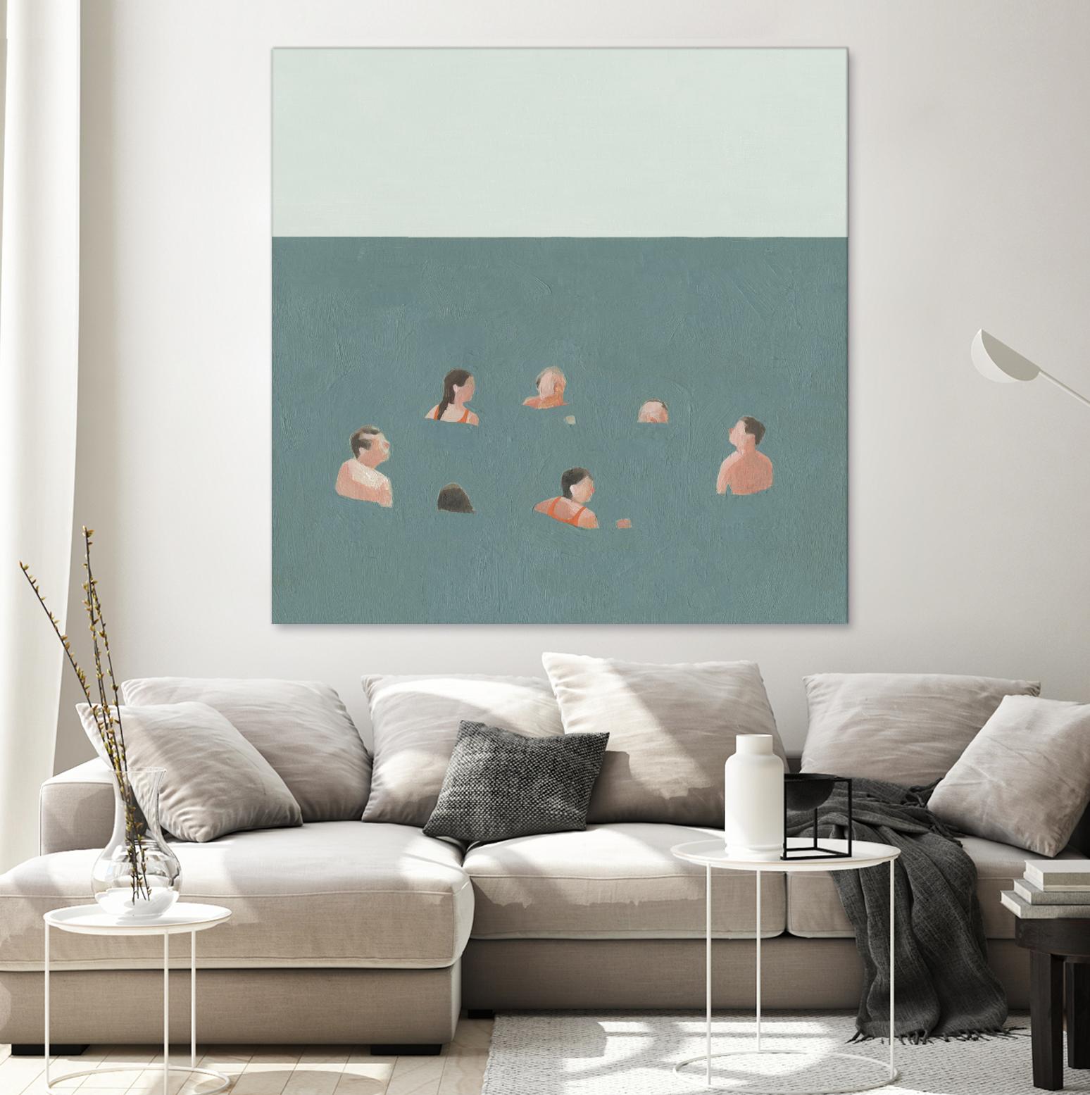 The Swimmers I by Emma Scarvey on GIANT ART - green tropical