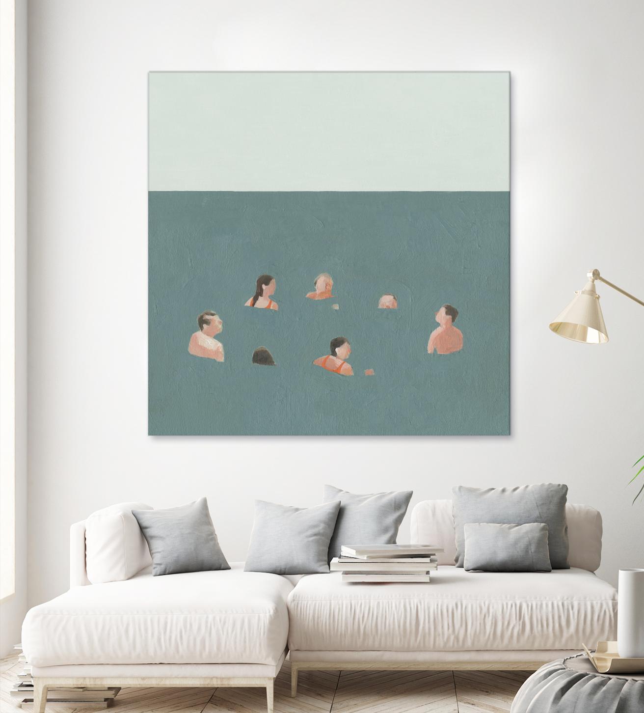 The Swimmers I by Emma Scarvey on GIANT ART - green tropical