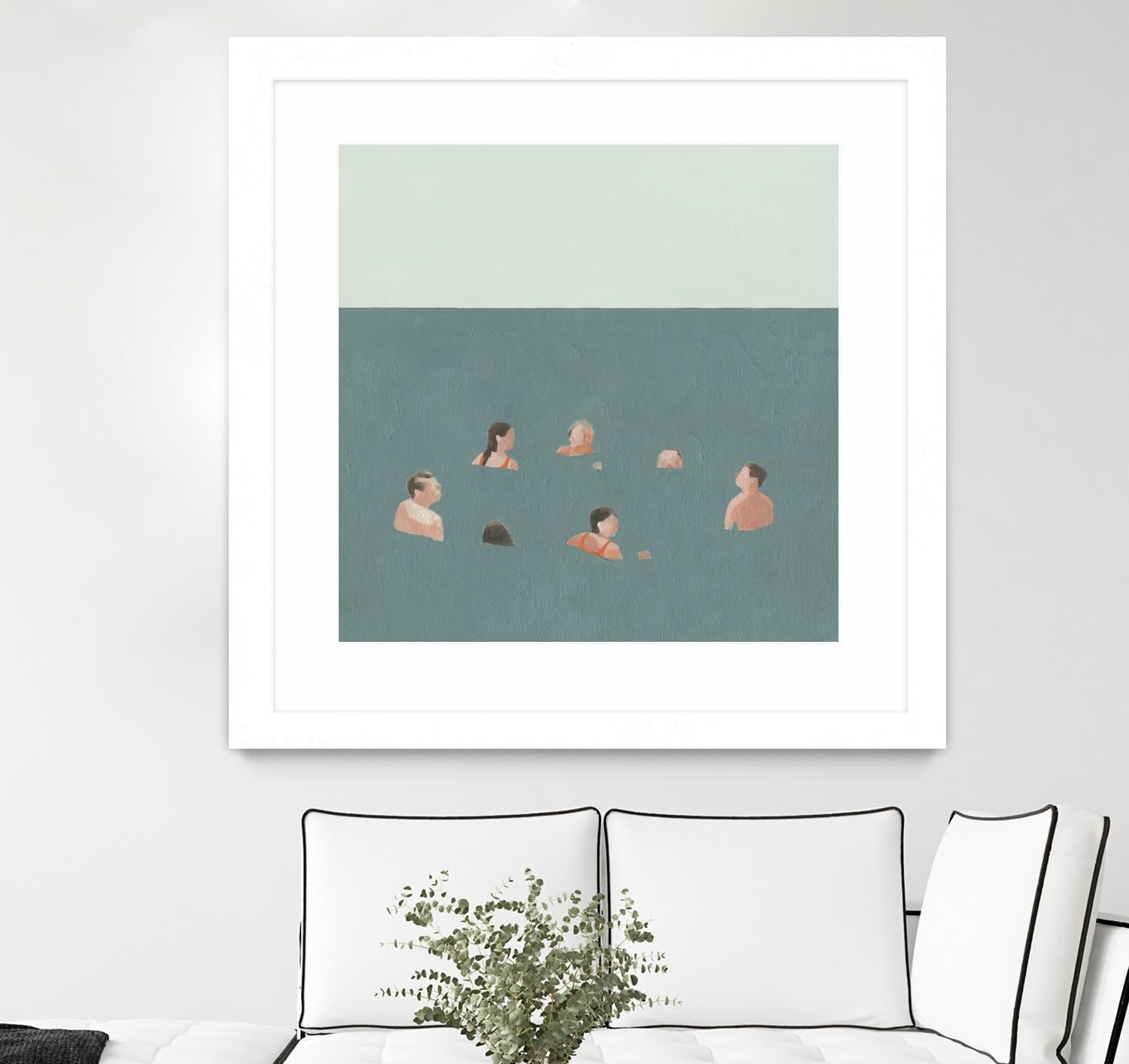 The Swimmers I by Emma Scarvey on GIANT ART - green tropical