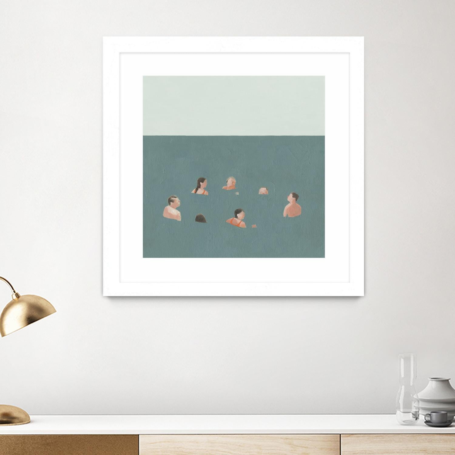 The Swimmers I by Emma Scarvey on GIANT ART - green tropical