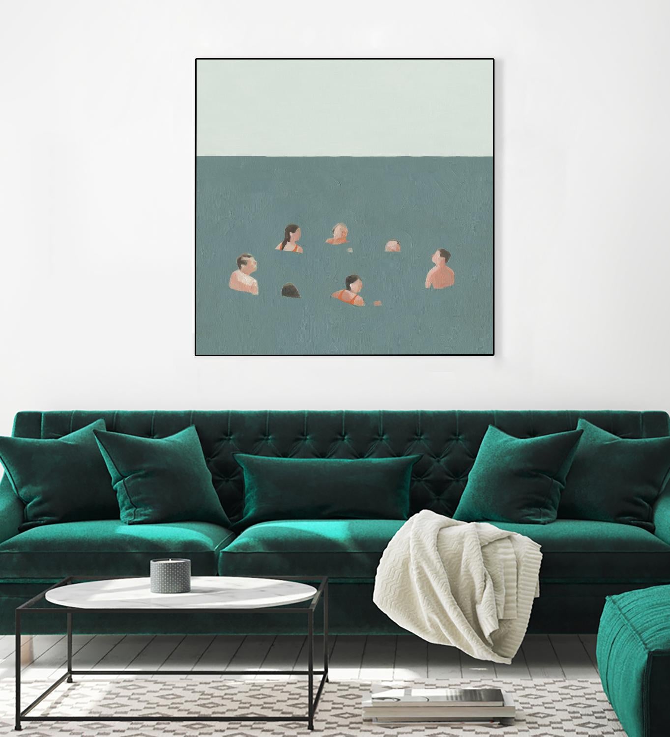 The Swimmers I by Emma Scarvey on GIANT ART - green tropical