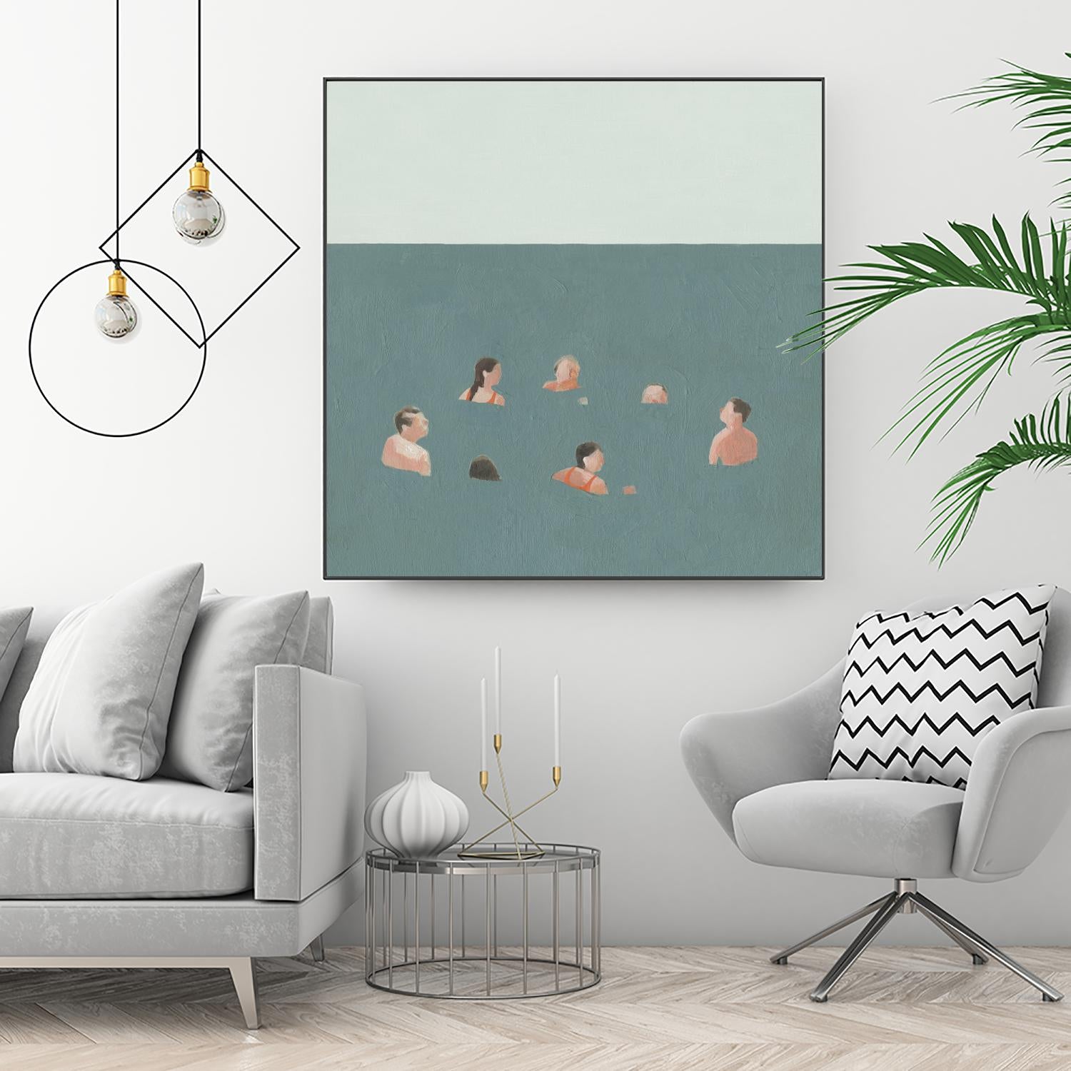 The Swimmers I by Emma Scarvey on GIANT ART - green tropical