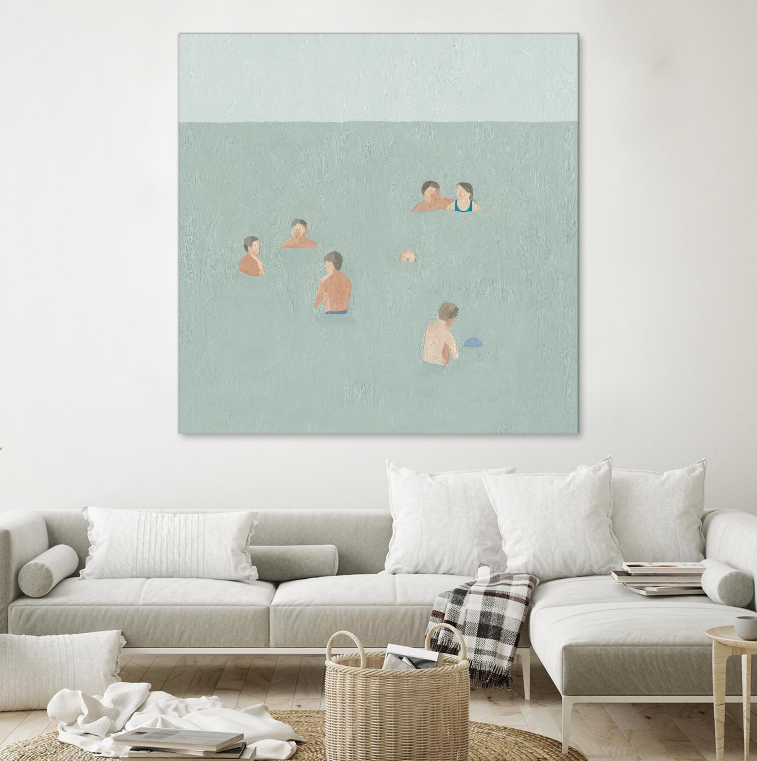 The Swimmers II by Emma Scarvey on GIANT ART - green tropical