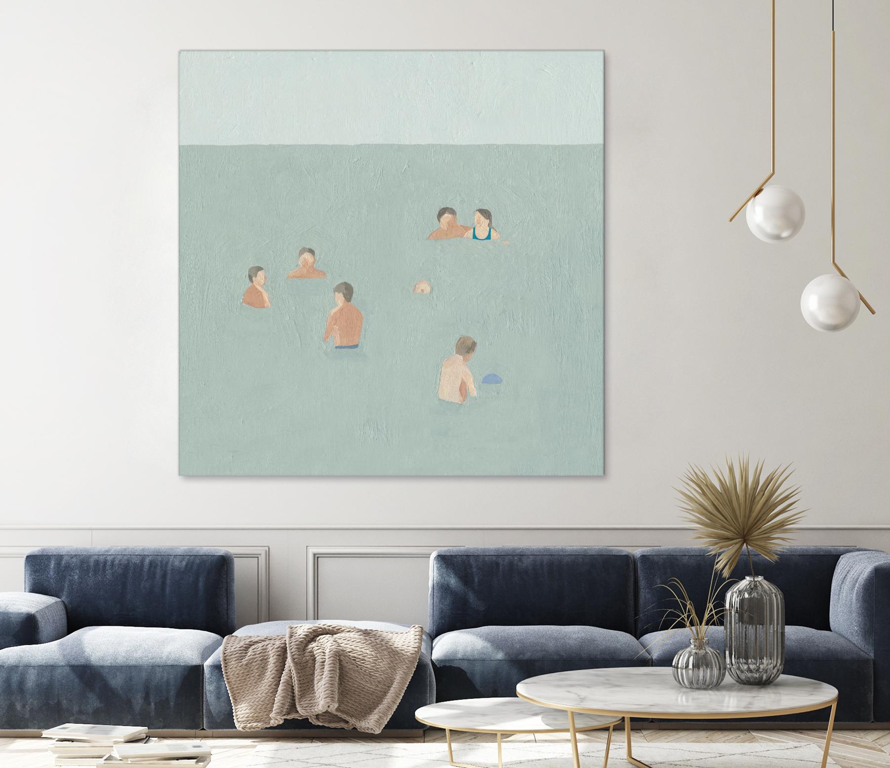 The Swimmers II by Emma Scarvey on GIANT ART - green tropical