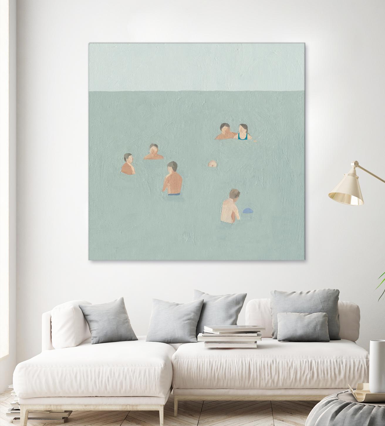 The Swimmers II by Emma Scarvey on GIANT ART - green tropical