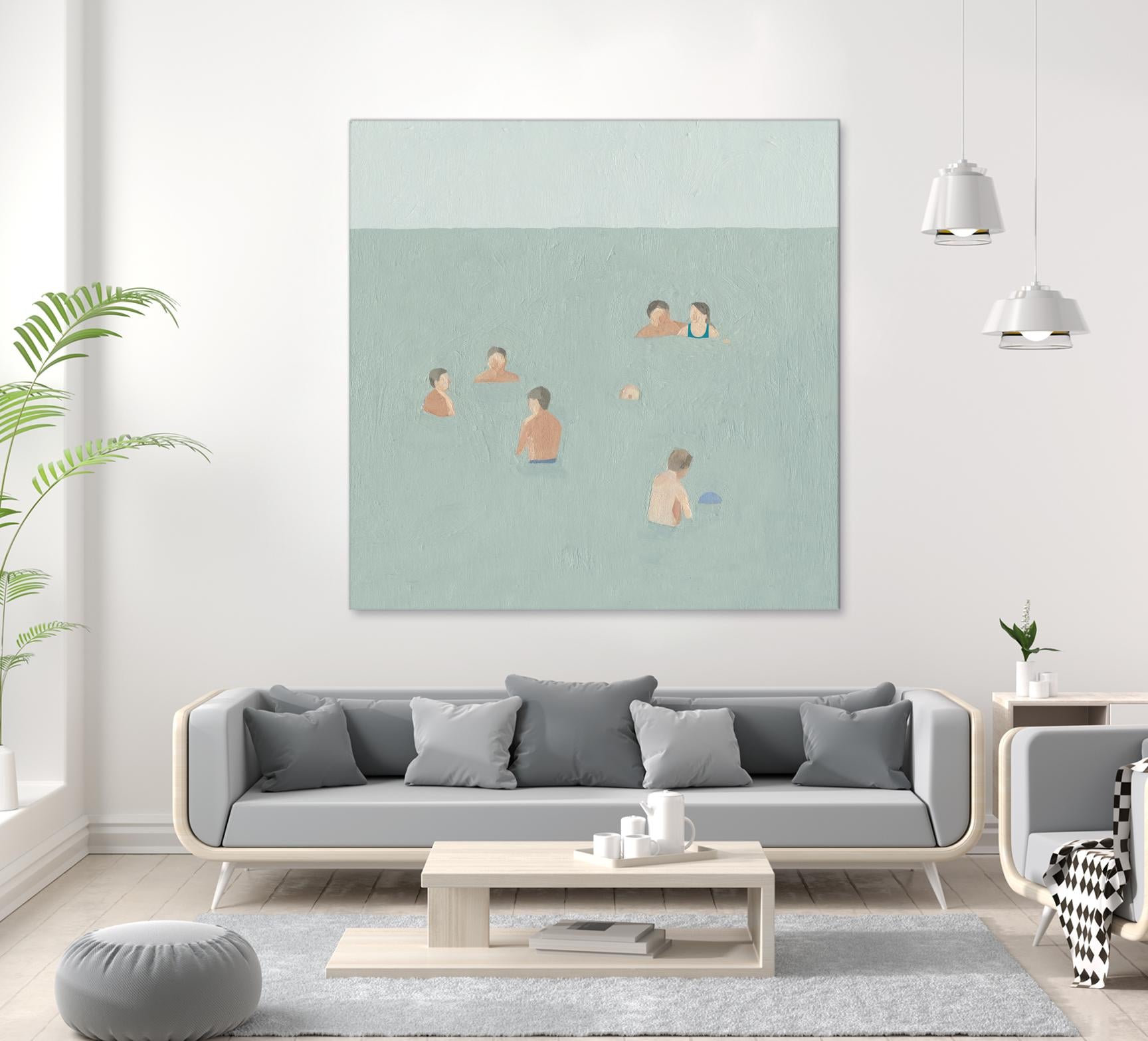 The Swimmers II by Emma Scarvey on GIANT ART - green tropical