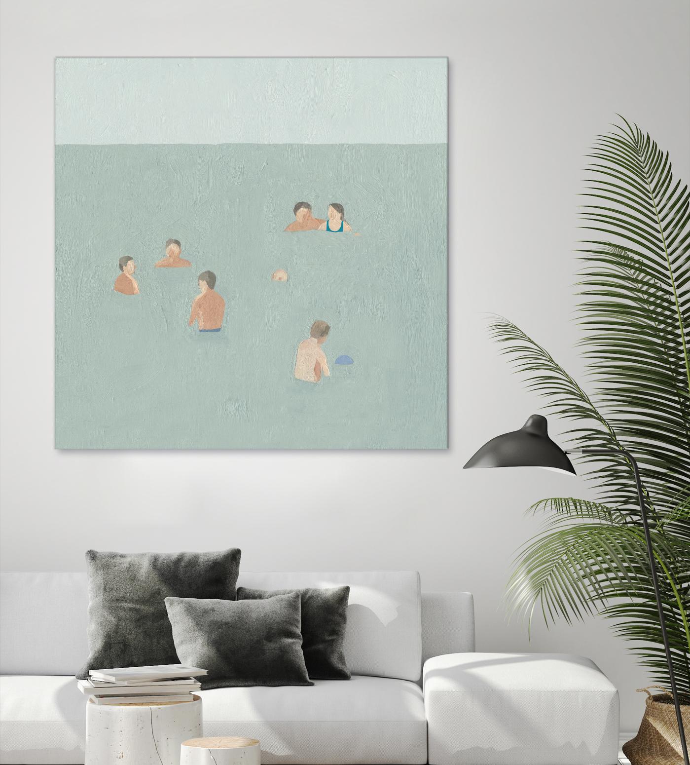 The Swimmers II by Emma Scarvey on GIANT ART - green tropical