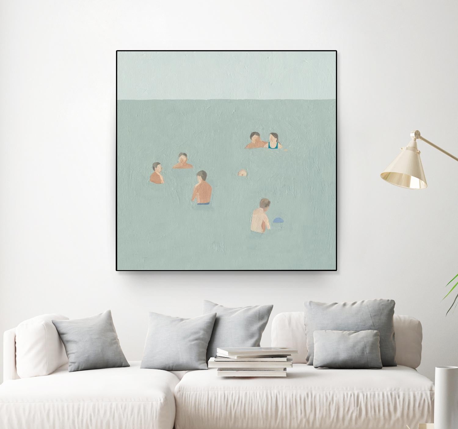 The Swimmers II by Emma Scarvey on GIANT ART - green tropical