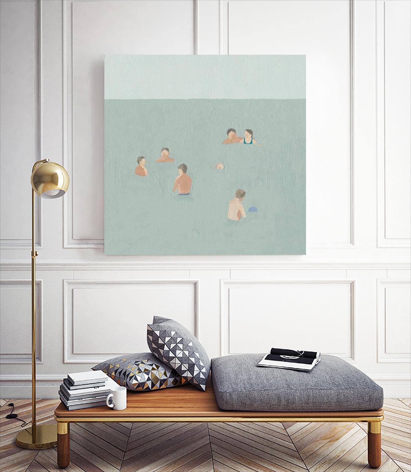 The Swimmers II by Emma Scarvey on GIANT ART - green tropical