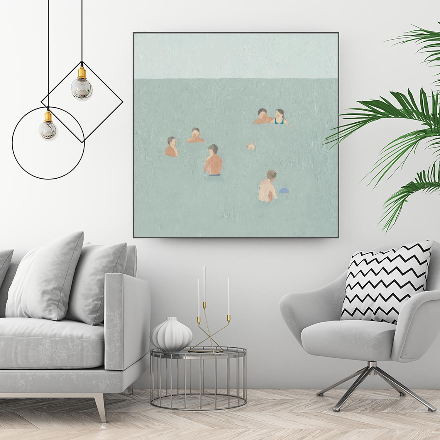 The Swimmers II by Emma Scarvey on GIANT ART - green tropical