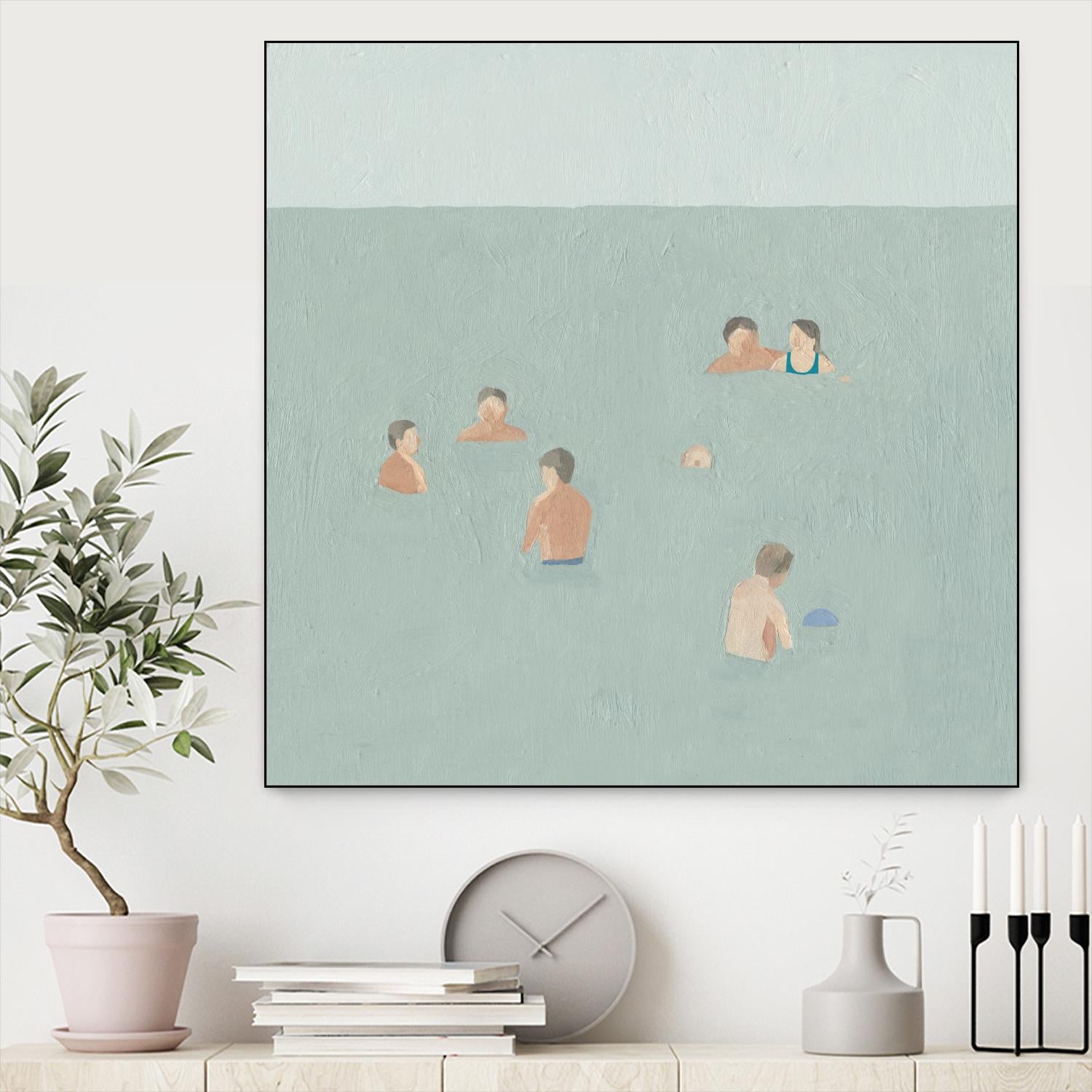 The Swimmers II by Emma Scarvey on GIANT ART - green tropical