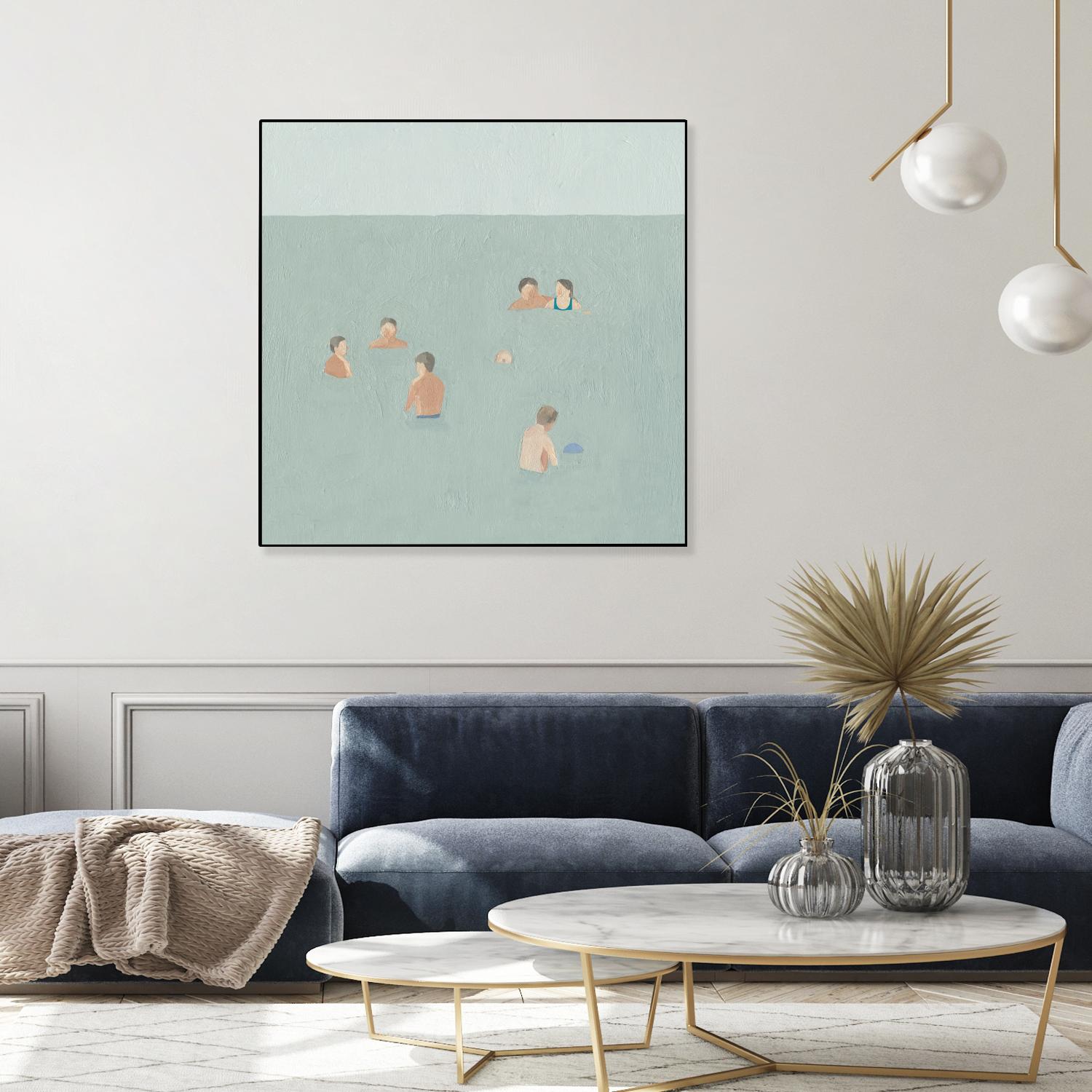 The Swimmers II by Emma Scarvey on GIANT ART - green tropical