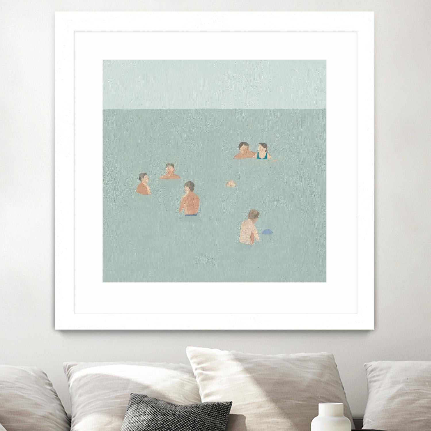 The Swimmers II by Emma Scarvey on GIANT ART - green tropical