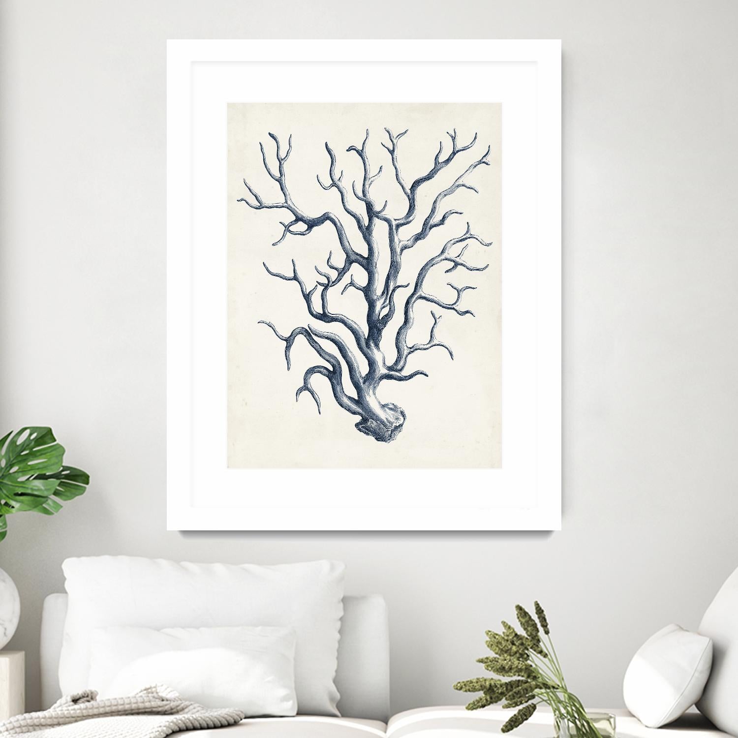 Coastal Collection in Indigo IV by Vision Studio on GIANT ART - blue tropical