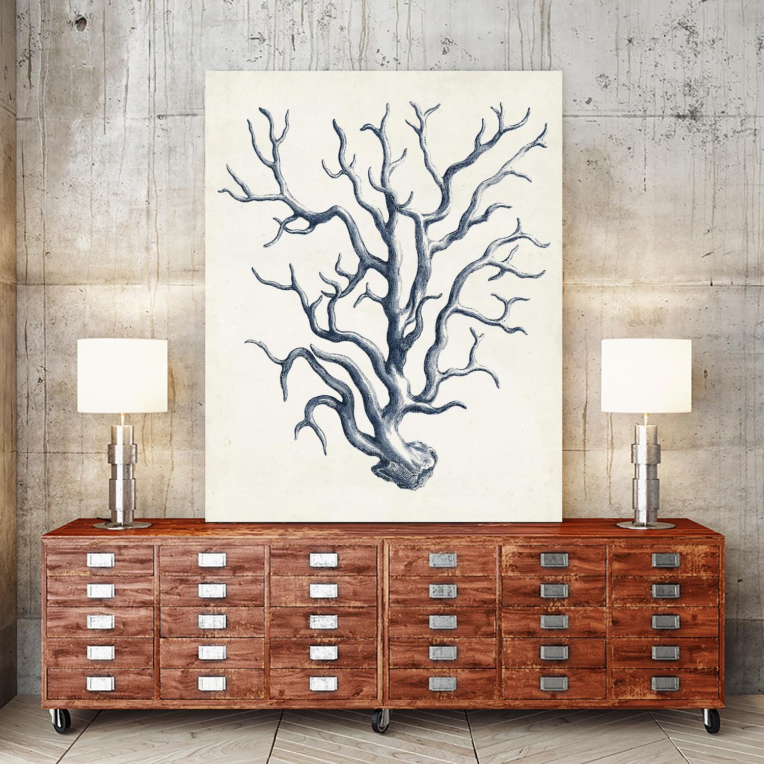 Coastal Collection in Indigo IV by Vision Studio on GIANT ART - blue tropical