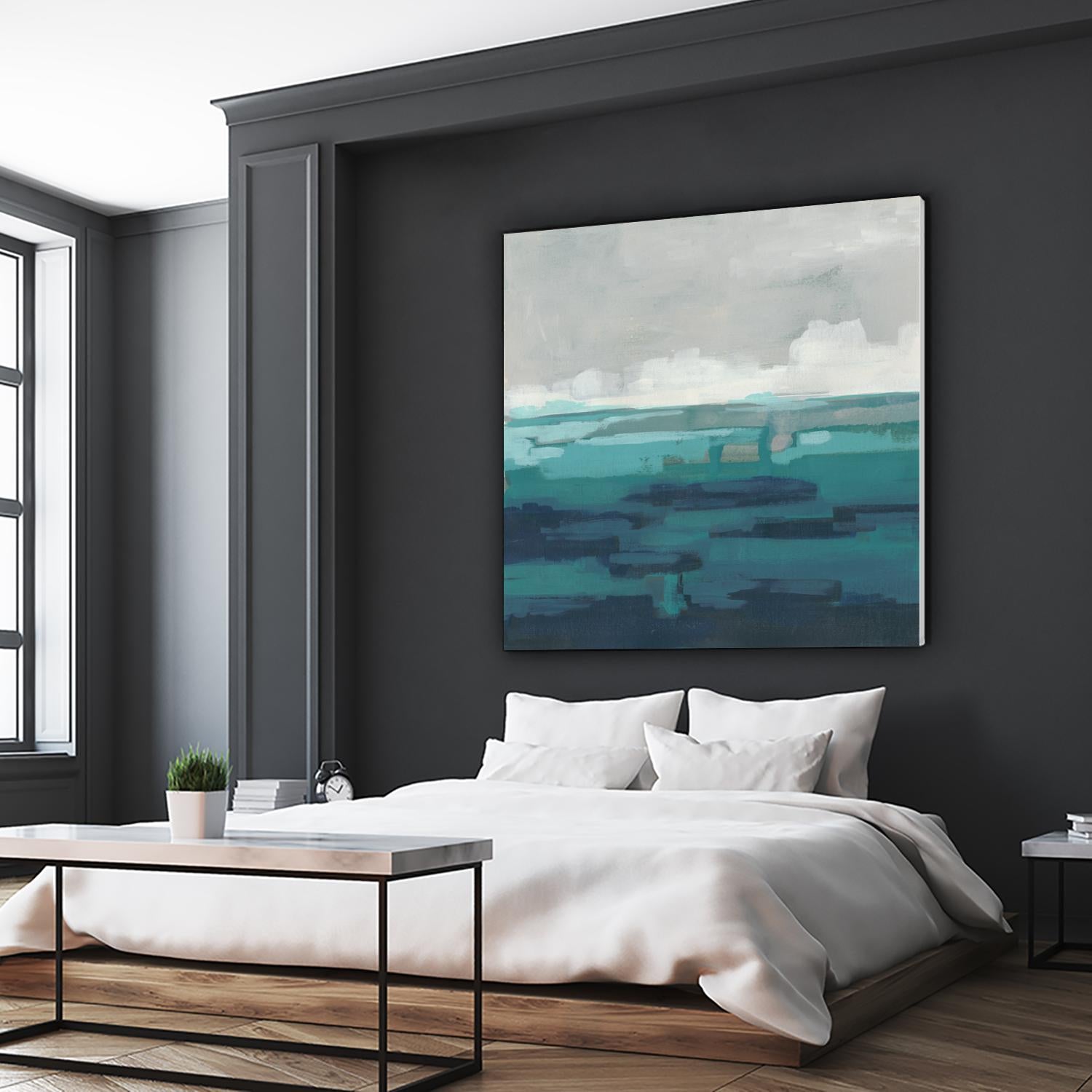 Sea Foam Vista I by June Erica Vess on GIANT ART - green sea scene