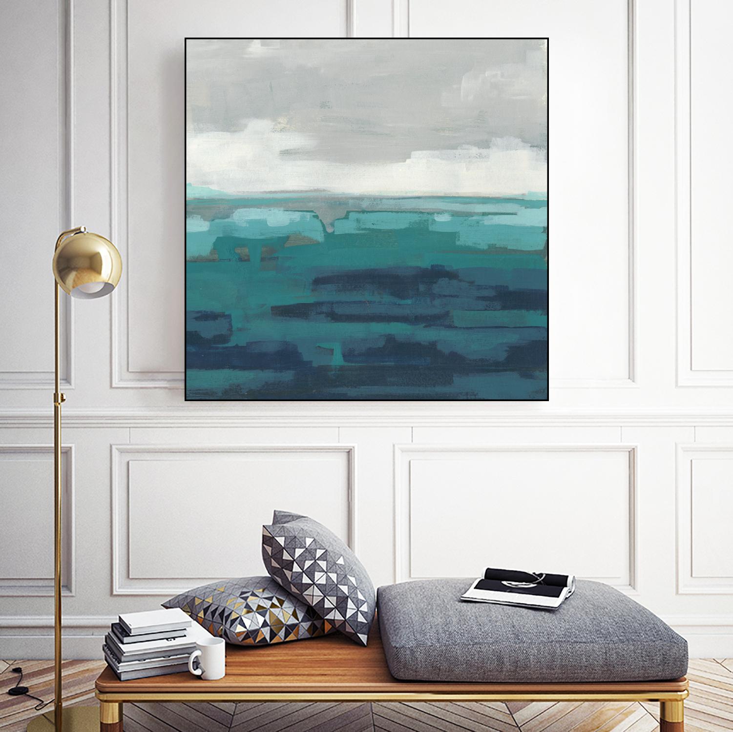 Sea Foam Vista II by June Erica Vess on GIANT ART - green sea scene