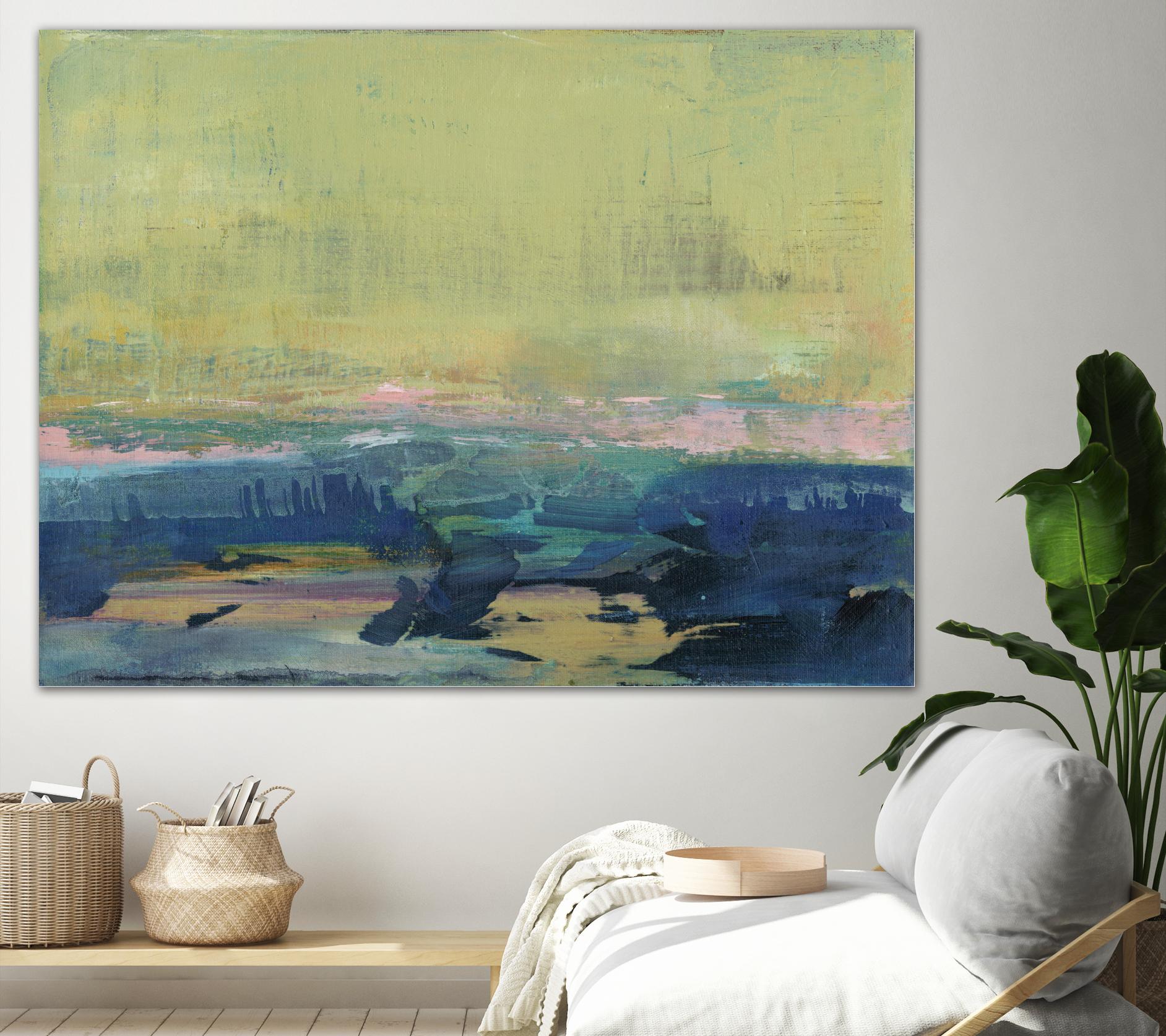 Vintage Landscape I by Jodi Fuchs on GIANT ART - blue sea scene