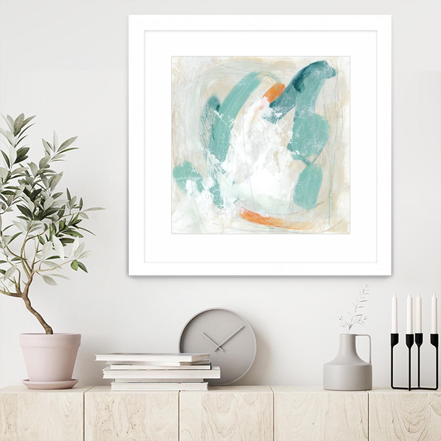 Tidal Current IV by June Erica Vess on GIANT ART - green abstract
