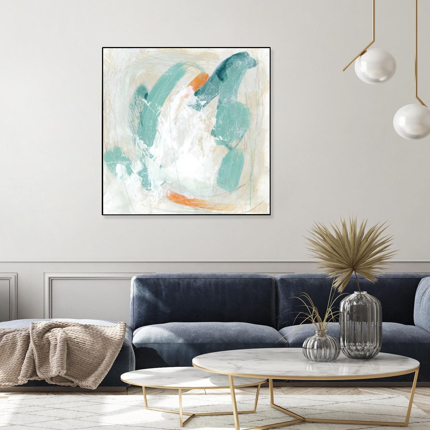 Tidal Current IV by June Erica Vess on GIANT ART - green abstract