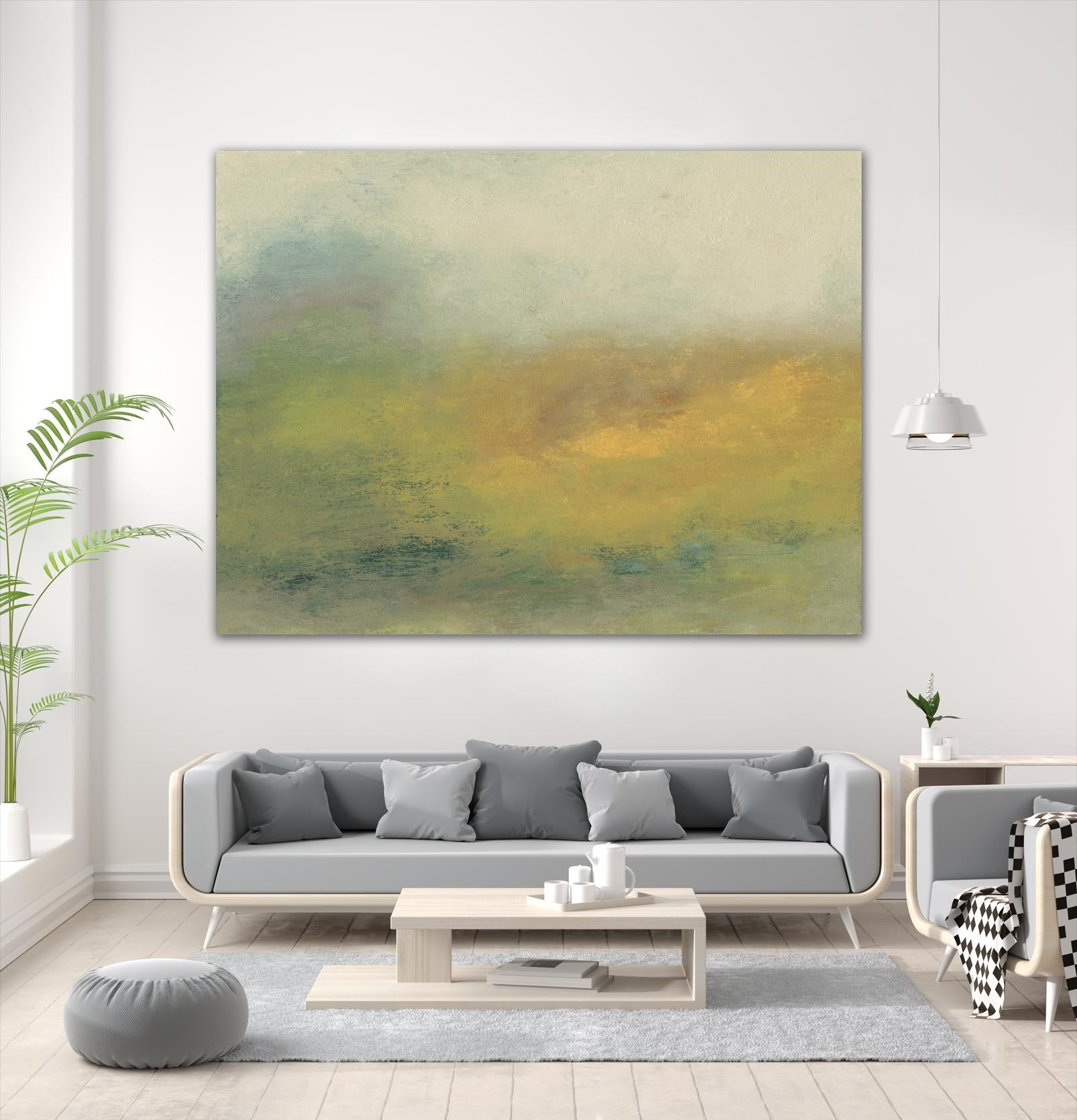 Hillside I by Sharon Gordon on GIANT ART - green sea scene