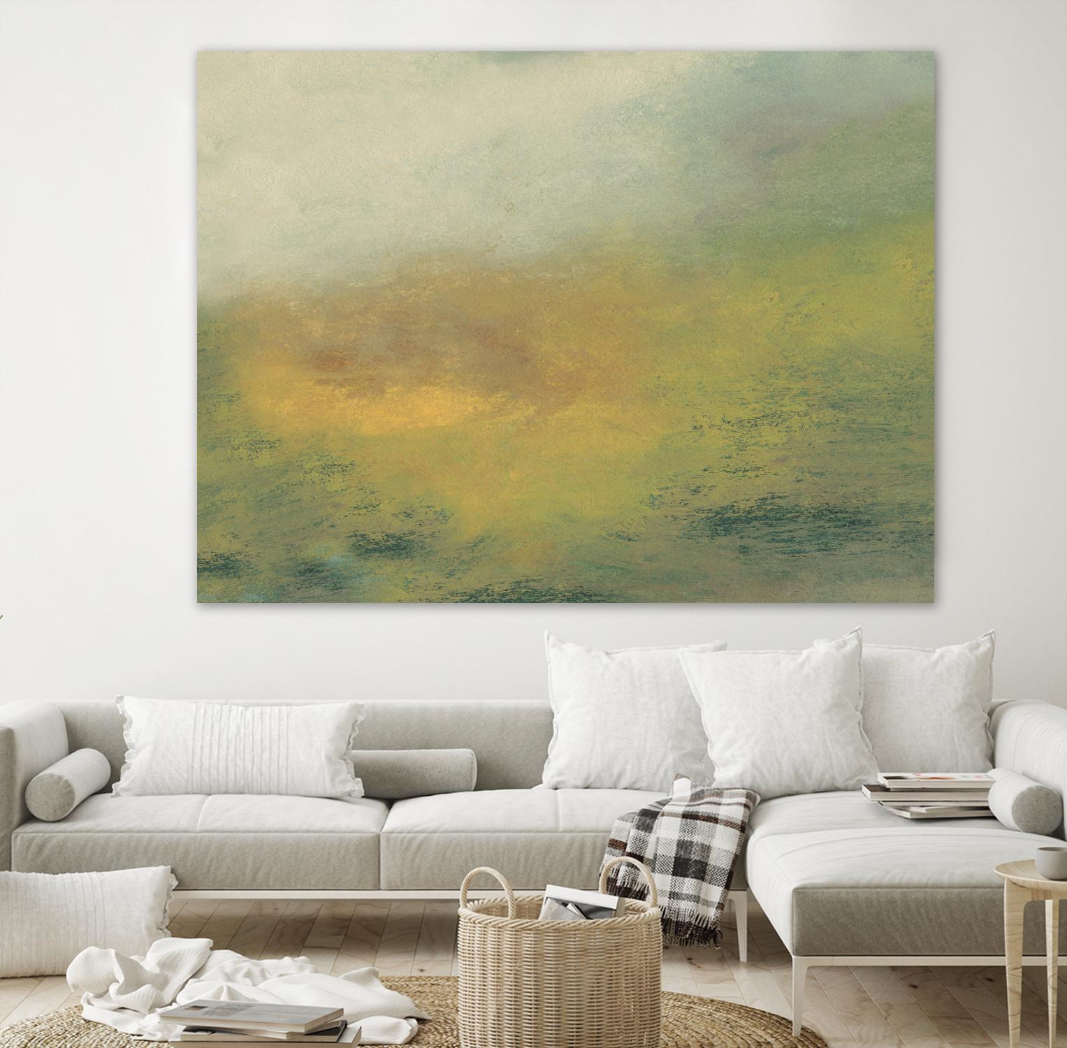 Hillside II by Sharon Gordon on GIANT ART - green sea scene