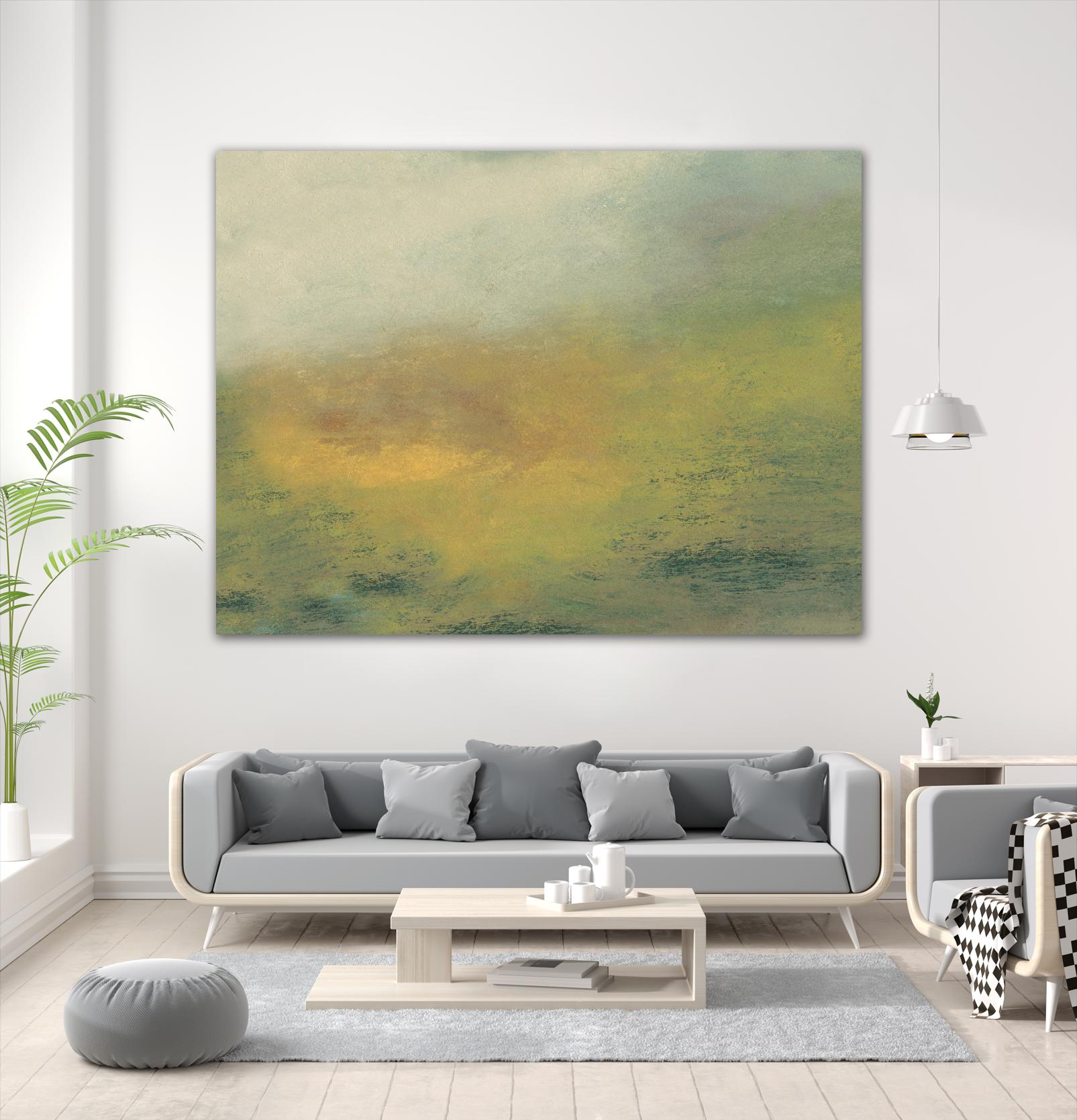 Hillside II by Sharon Gordon on GIANT ART - green sea scene