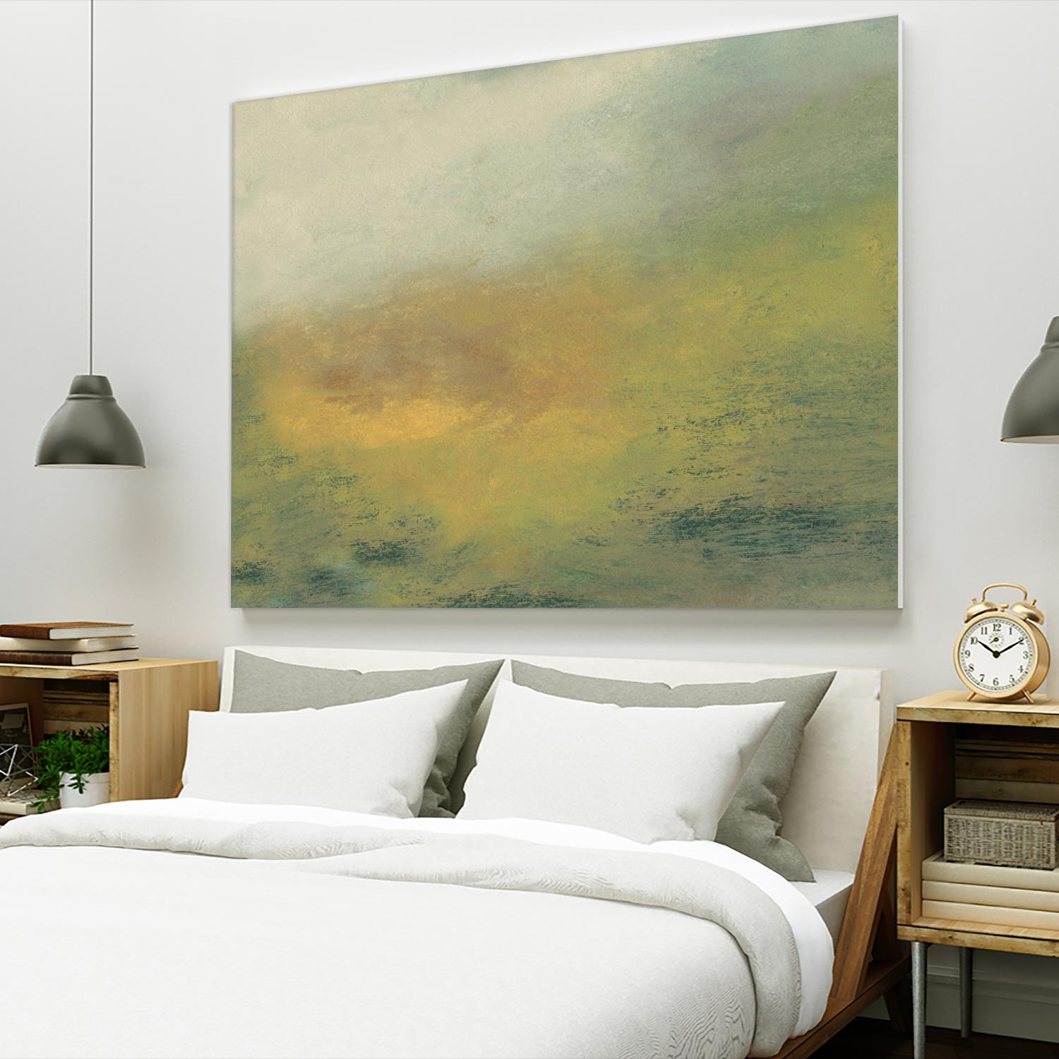 Hillside II by Sharon Gordon on GIANT ART - green sea scene