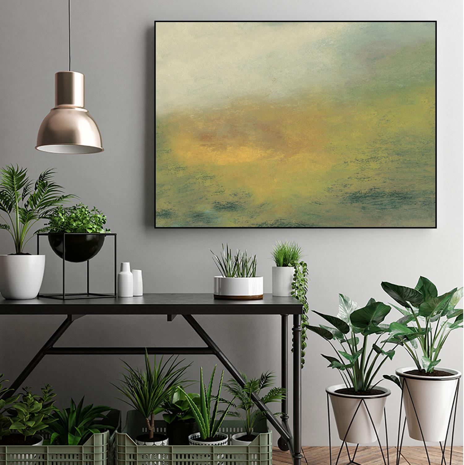 Hillside II by Sharon Gordon on GIANT ART - green sea scene