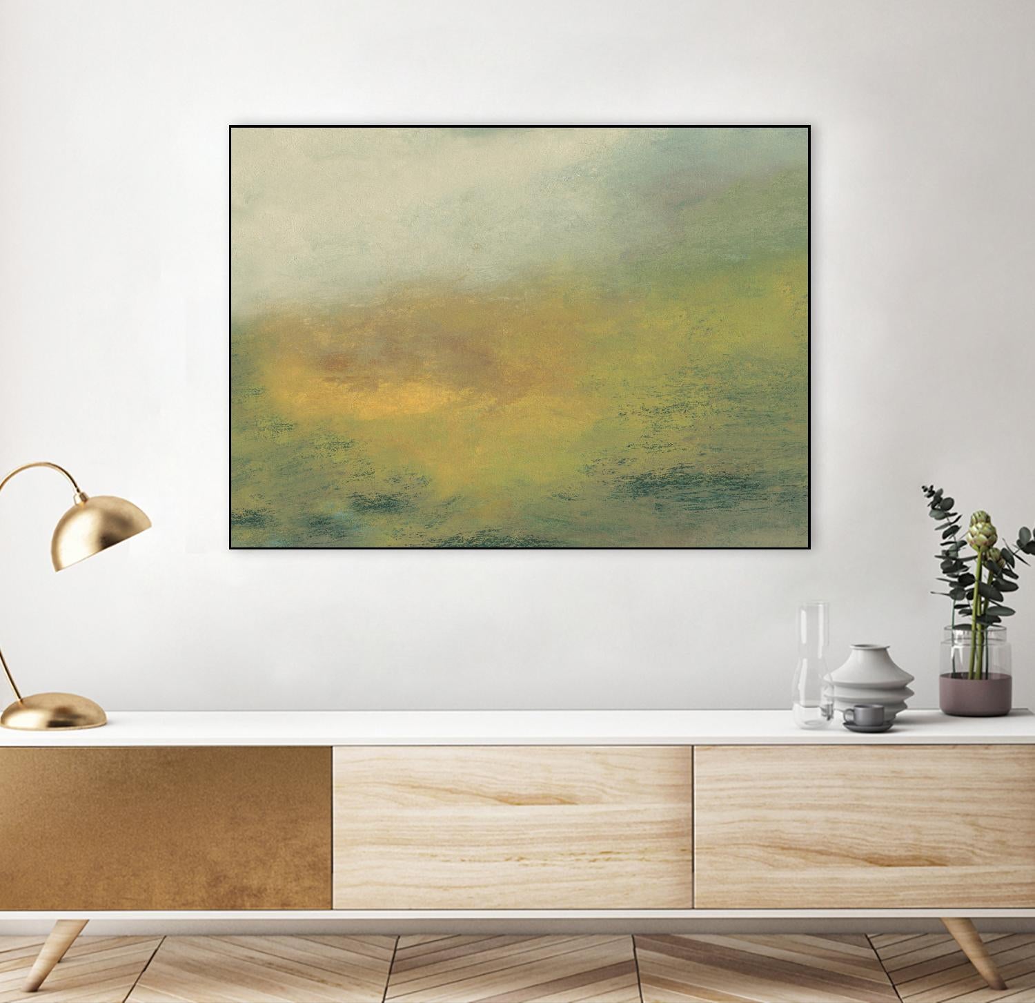 Hillside II by Sharon Gordon on GIANT ART - green sea scene