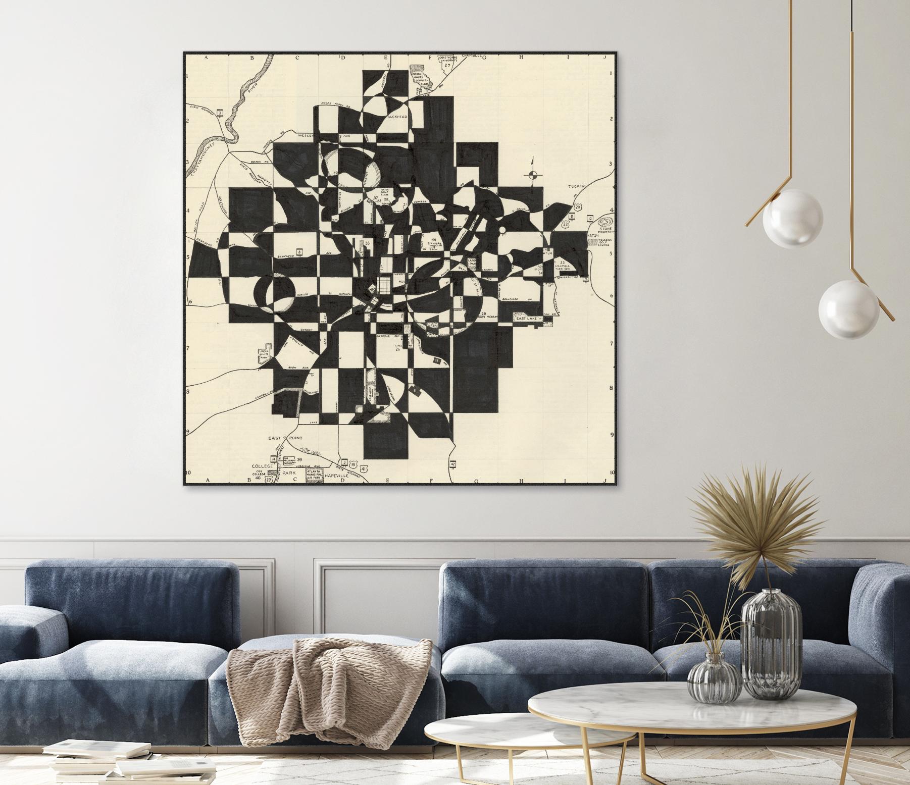 Modern Map of Atlanta by Nikki Galapon on GIANT ART - maps & flags