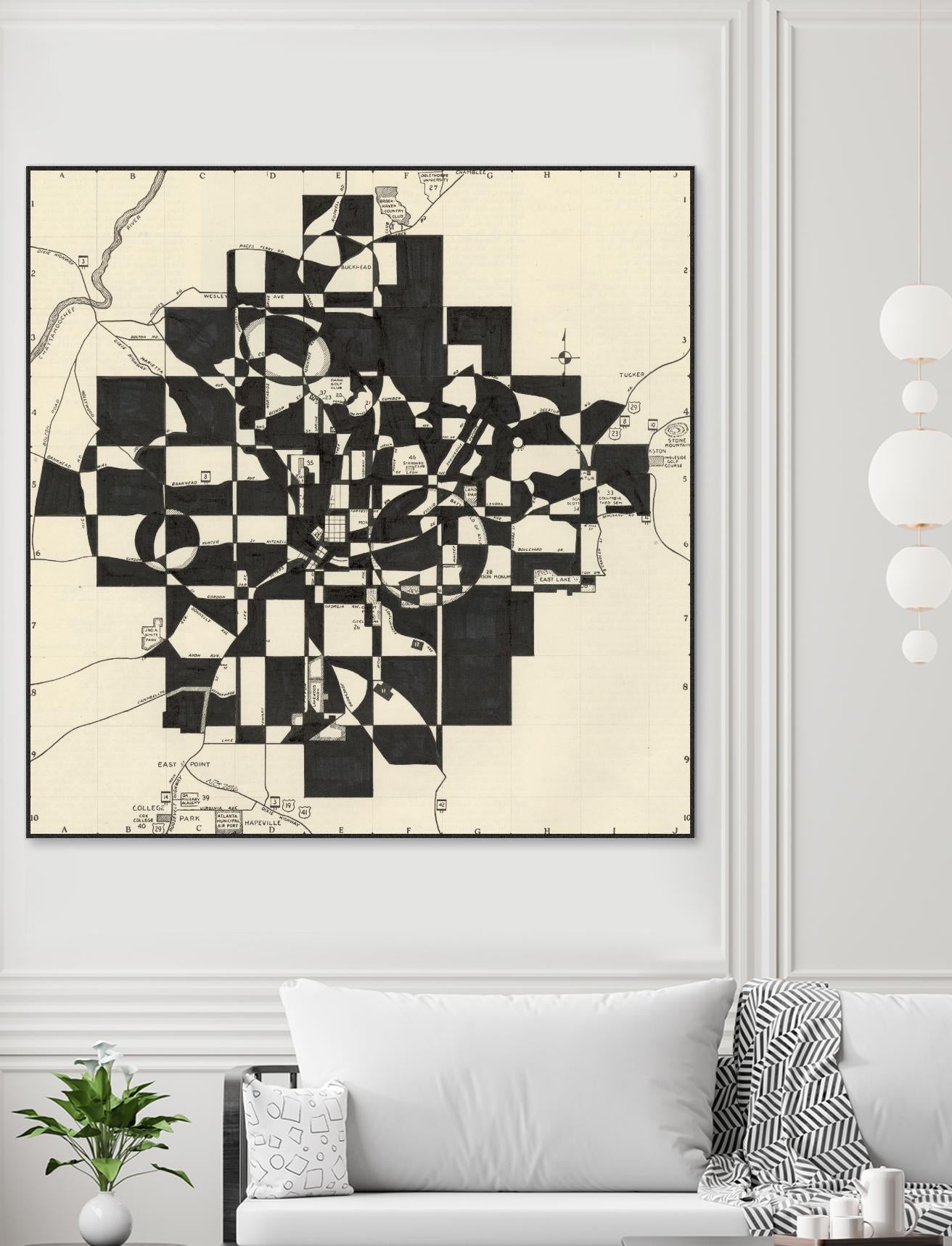 Modern Map of Atlanta by Nikki Galapon on GIANT ART - maps & flags