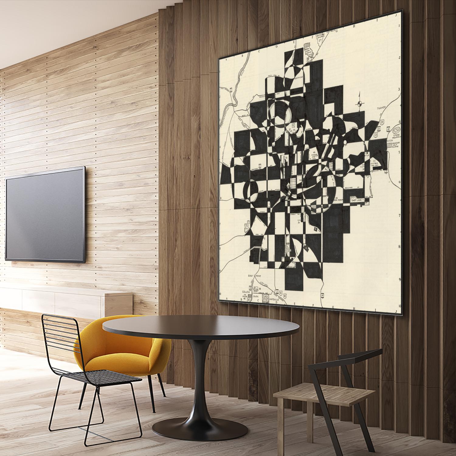 Modern Map of Atlanta by Nikki Galapon on GIANT ART - maps & flags