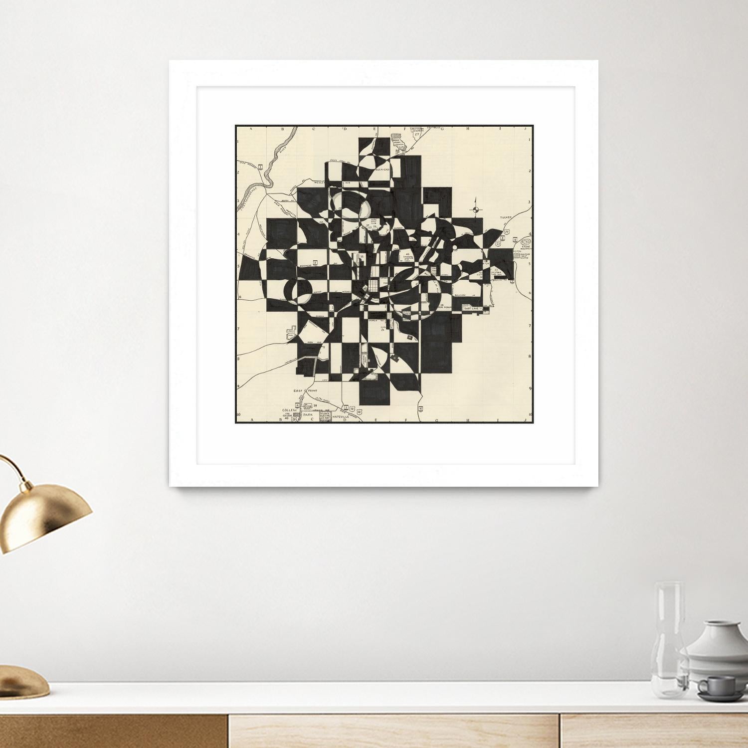 Modern Map of Atlanta by Nikki Galapon on GIANT ART - maps & flags