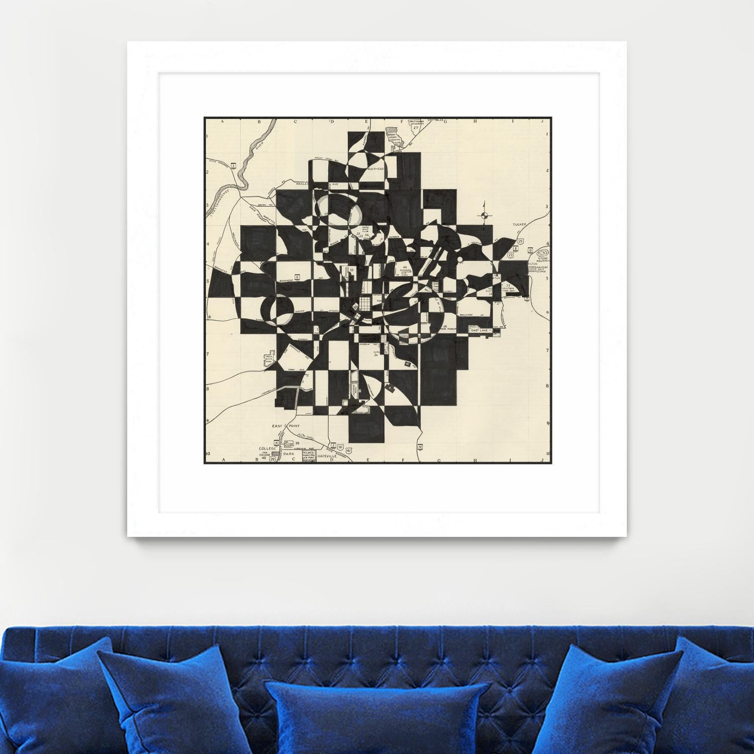 Modern Map of Atlanta by Nikki Galapon on GIANT ART - maps & flags