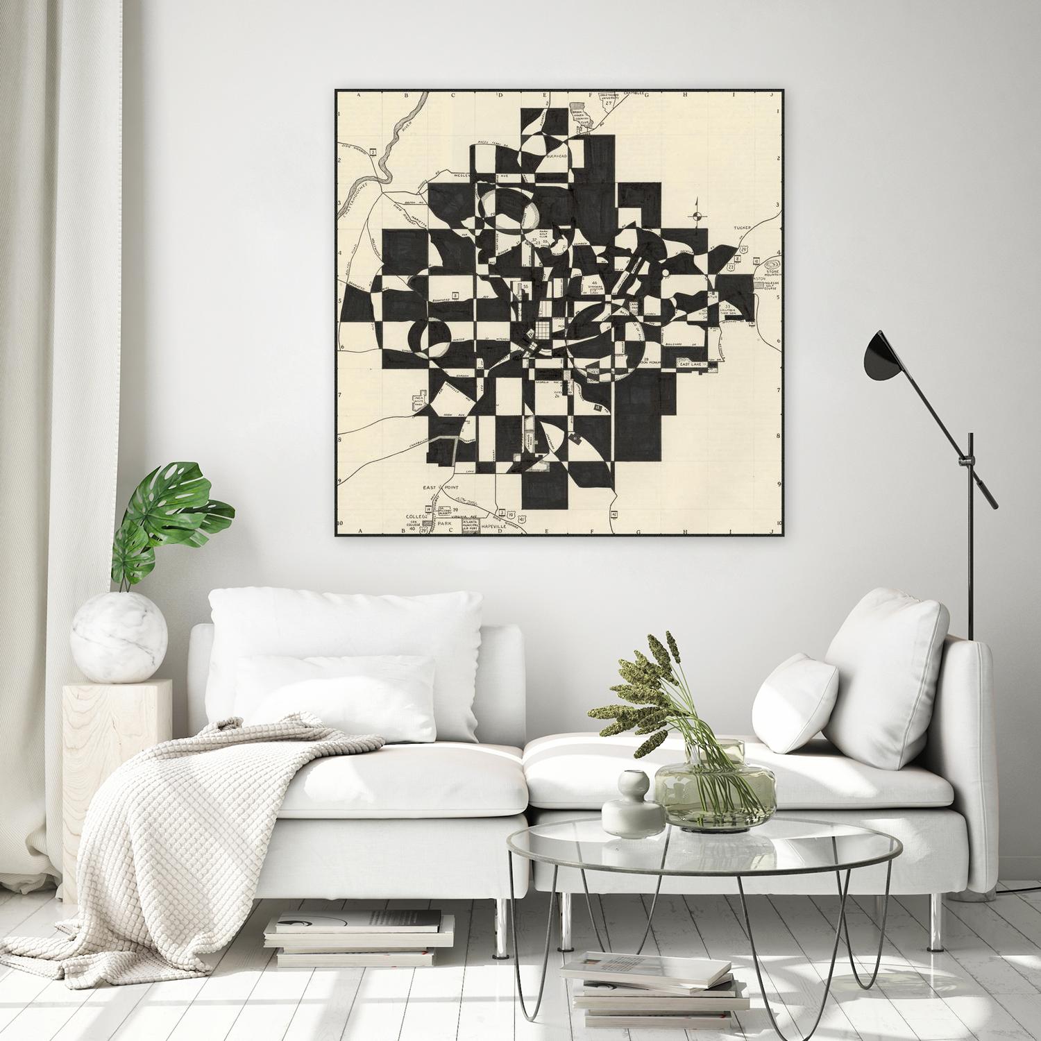 Modern Map of Atlanta by Nikki Galapon on GIANT ART - maps & flags