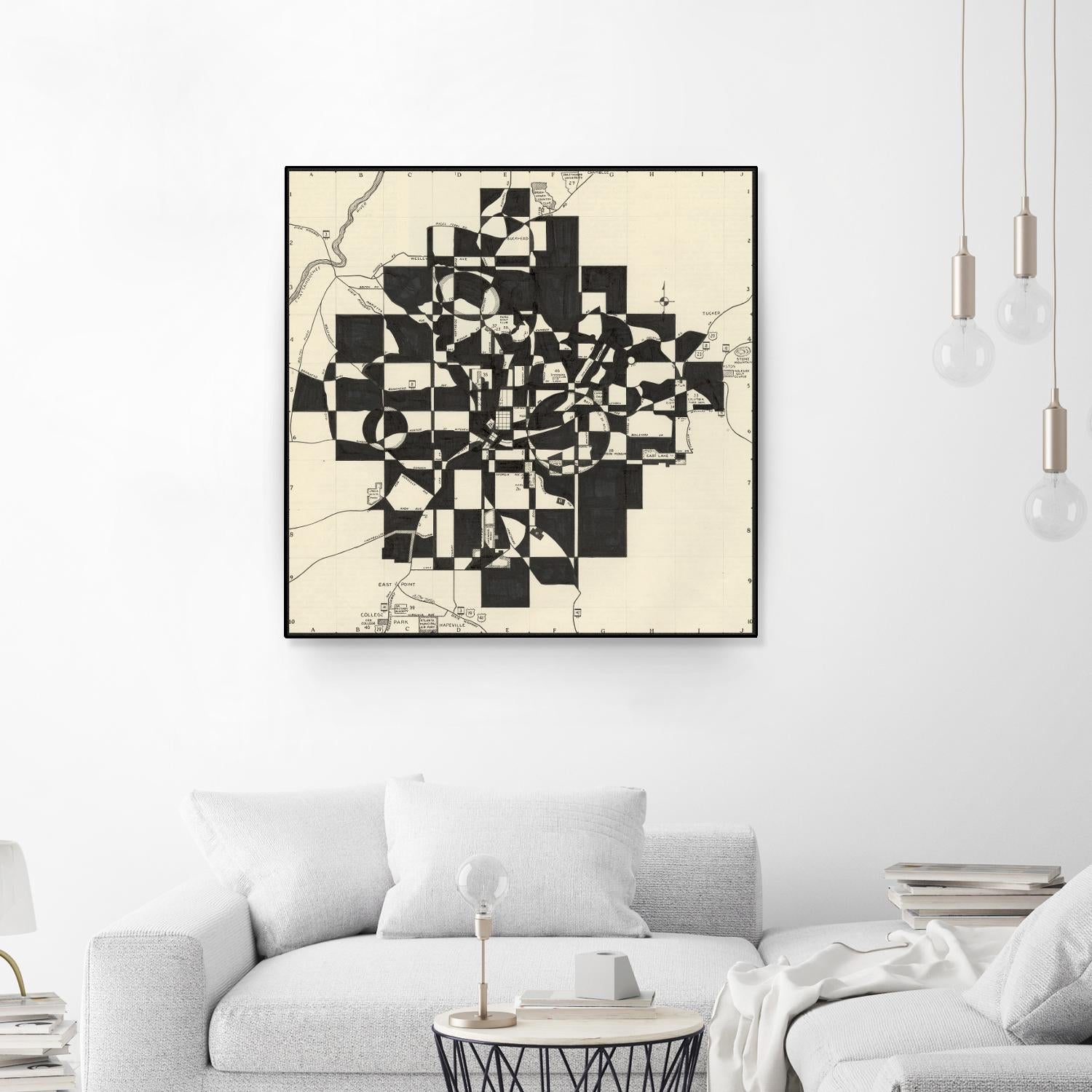 Modern Map of Atlanta by Nikki Galapon on GIANT ART - maps & flags