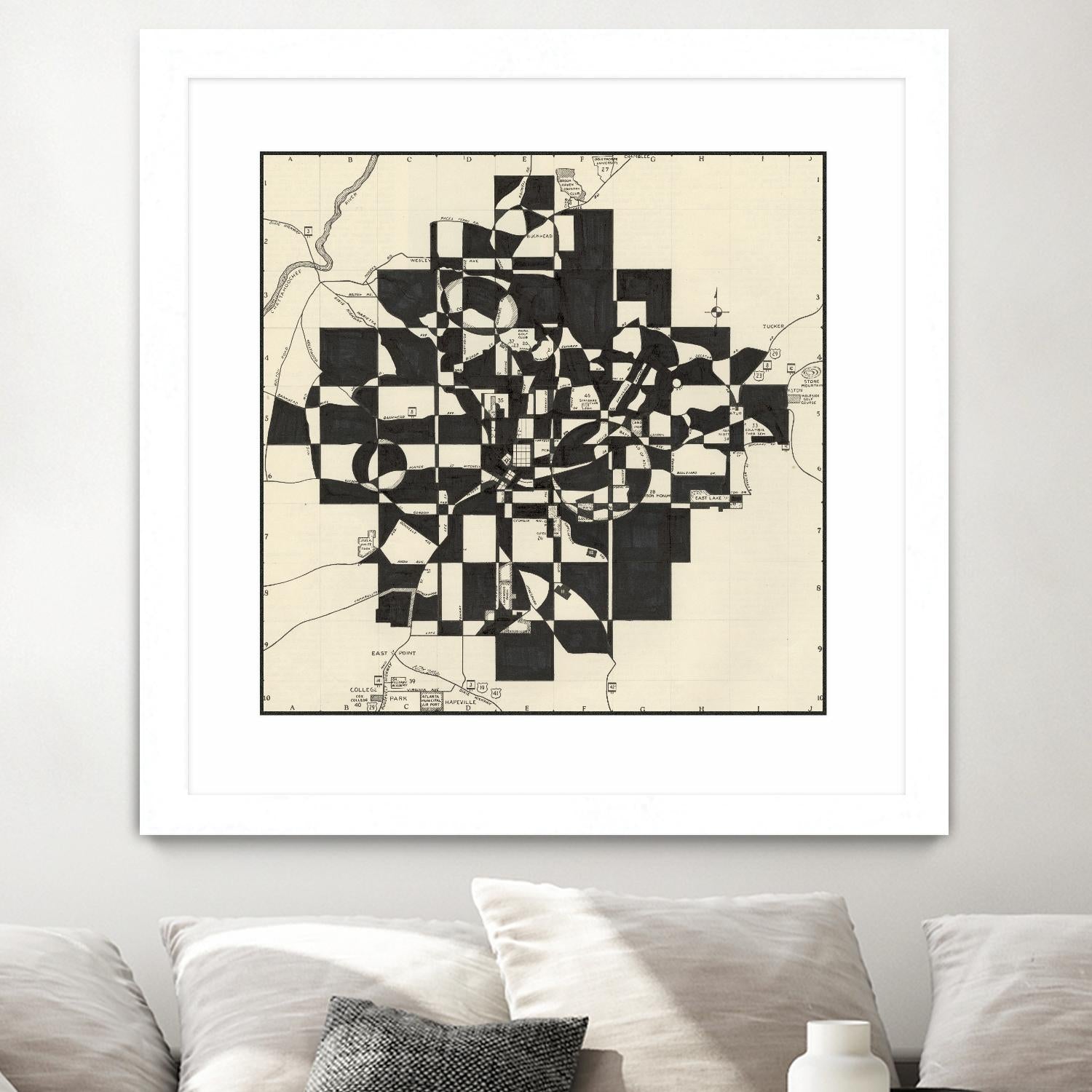 Modern Map of Atlanta by Nikki Galapon on GIANT ART - maps & flags