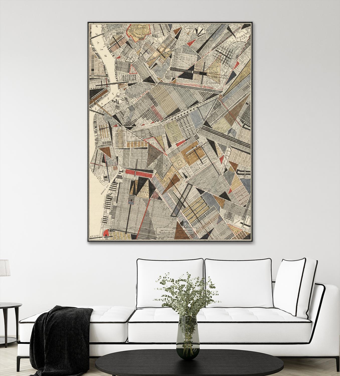 Modern Map of Brooklyn by Nikki Galapon on GIANT ART - maps & flags