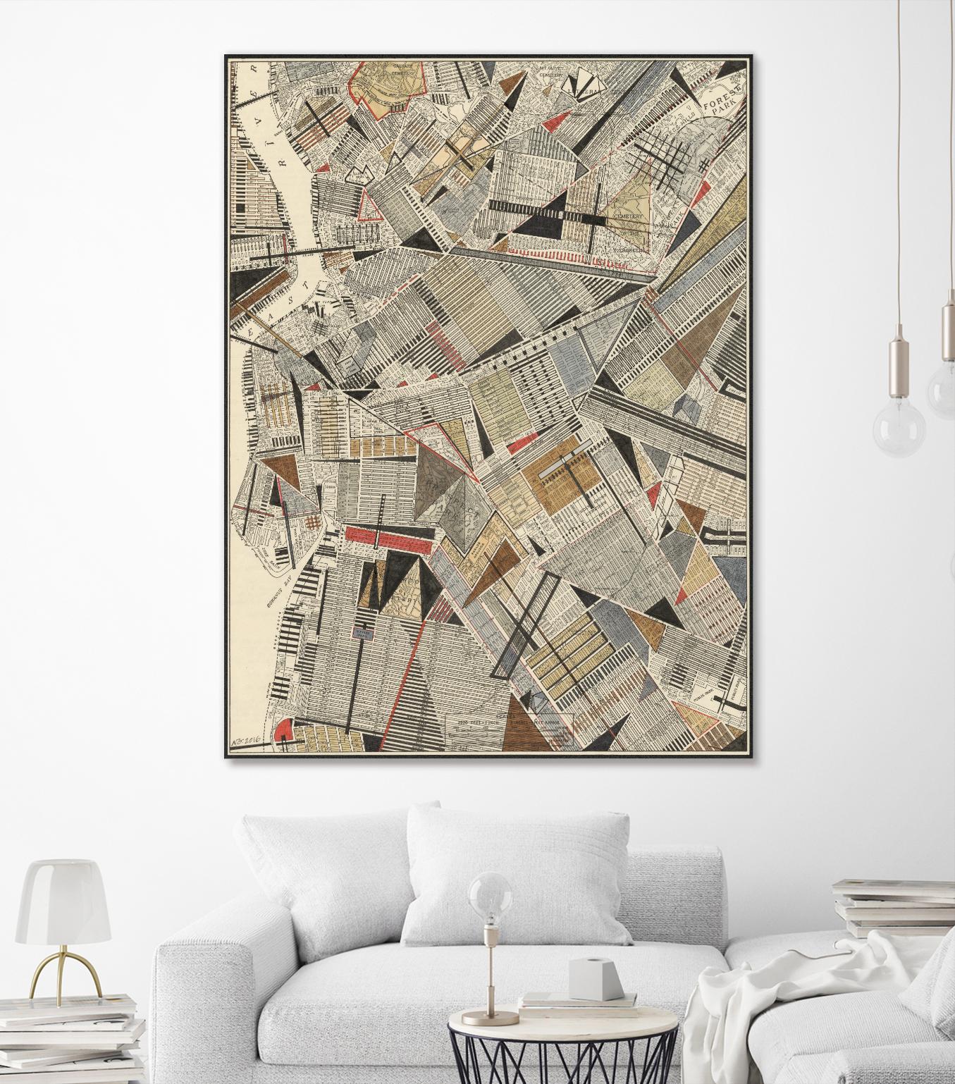 Modern Map of Brooklyn by Nikki Galapon on GIANT ART - maps & flags