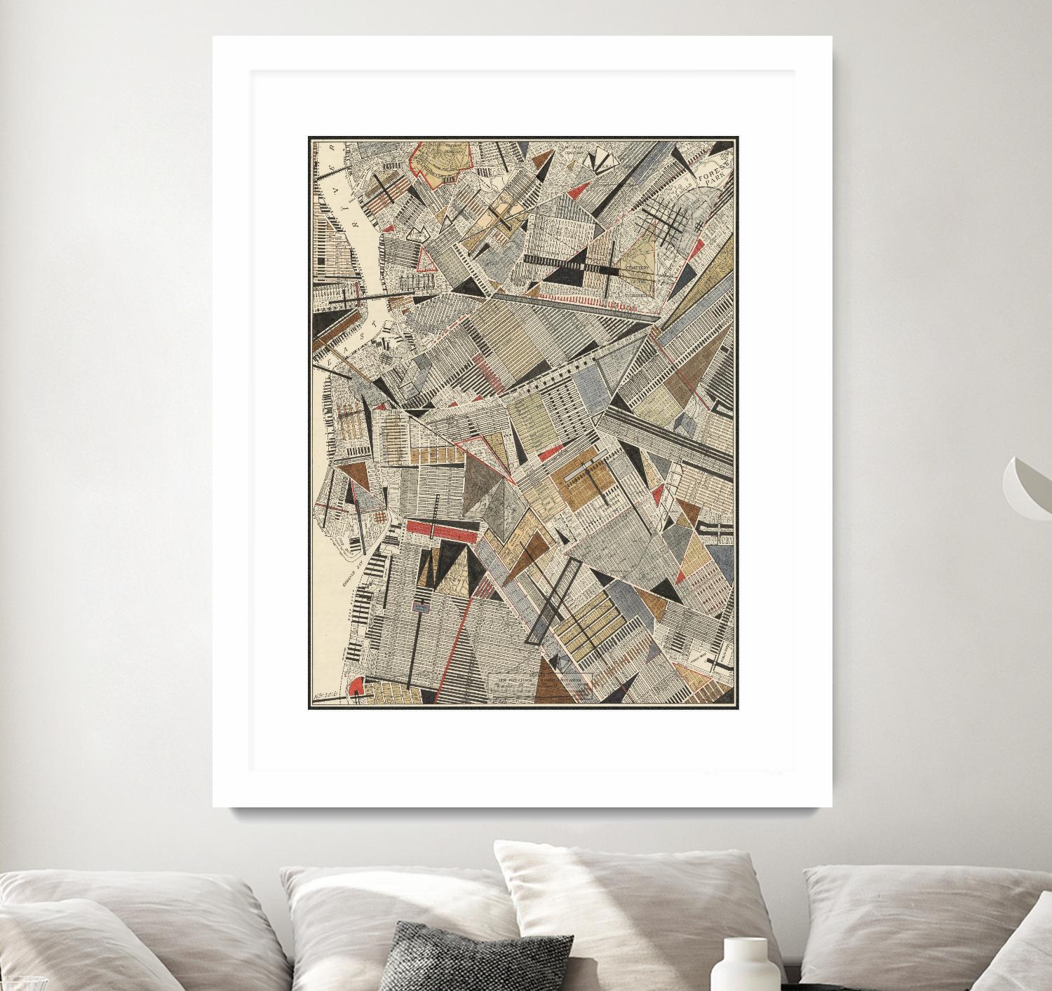 Modern Map of Brooklyn by Nikki Galapon on GIANT ART - maps & flags