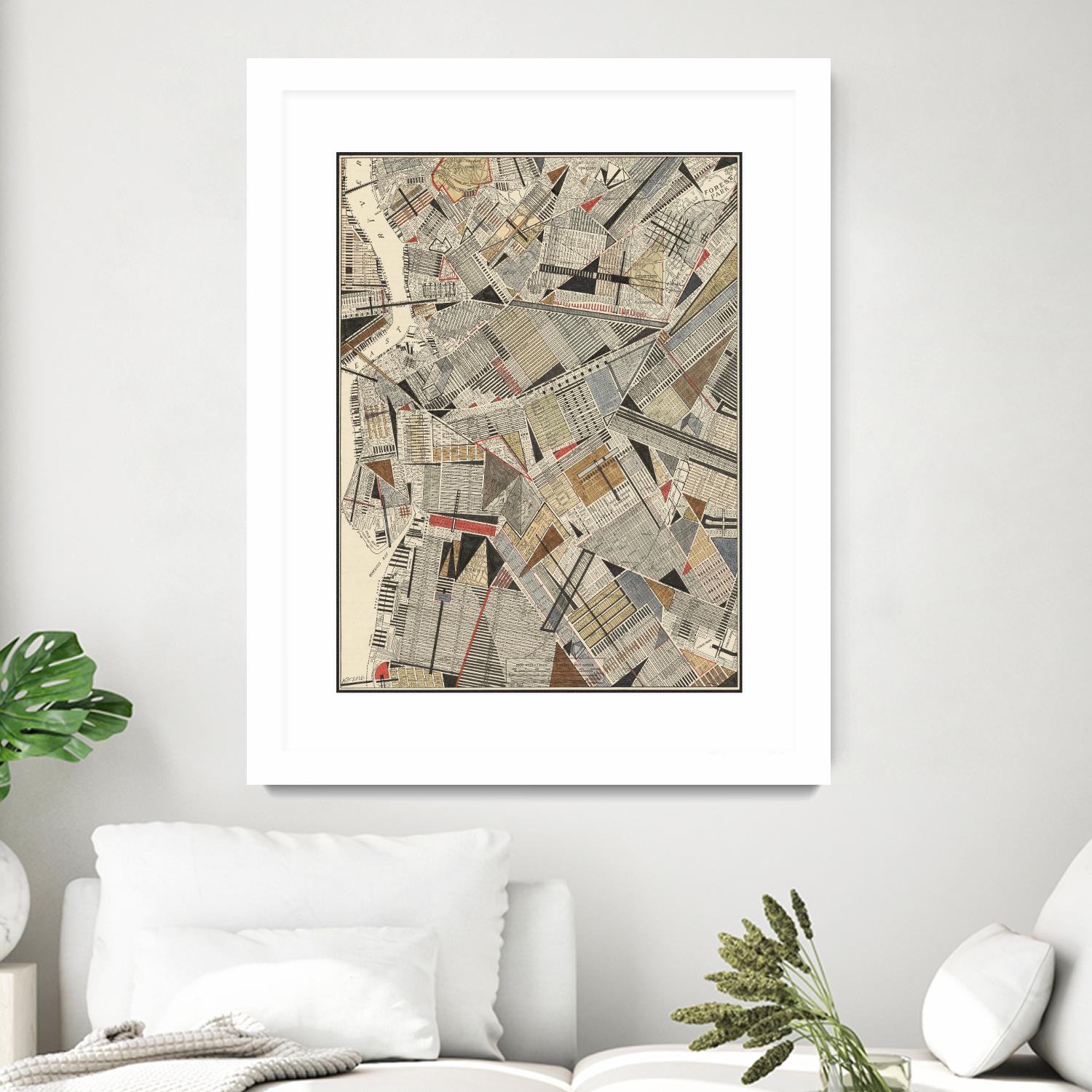 Modern Map of Brooklyn by Nikki Galapon on GIANT ART - maps & flags