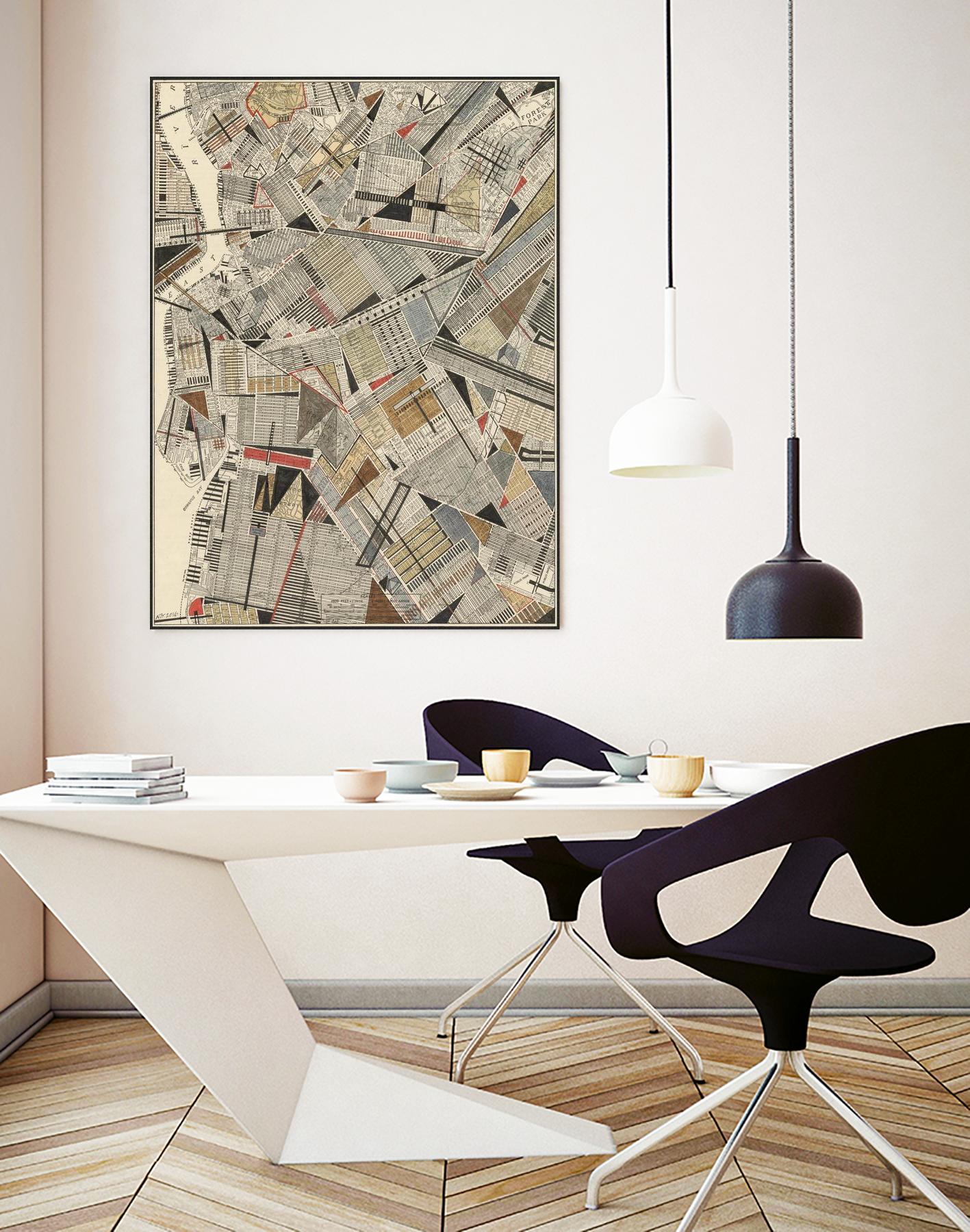 Modern Map of Brooklyn by Nikki Galapon on GIANT ART - maps & flags