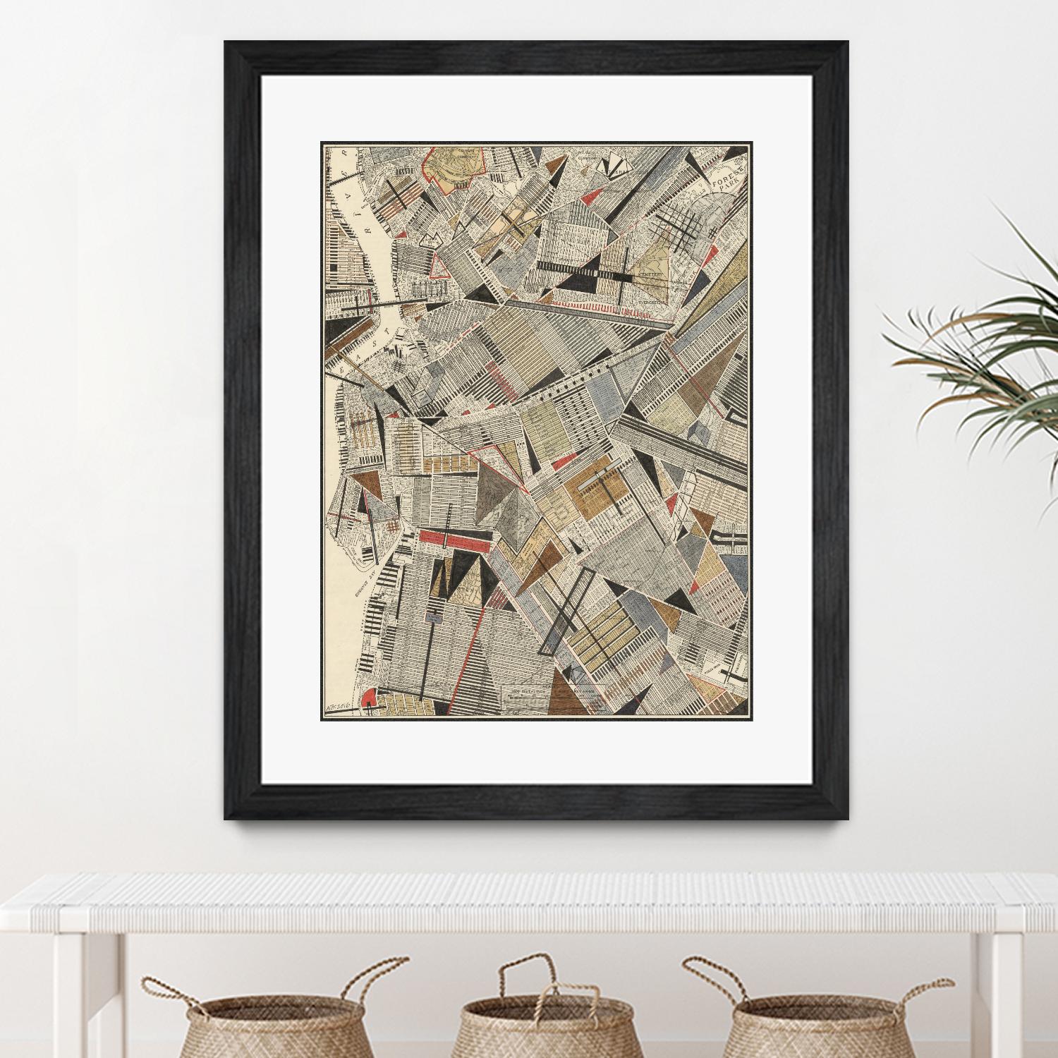 Modern Map of Brooklyn by Nikki Galapon on GIANT ART - maps & flags